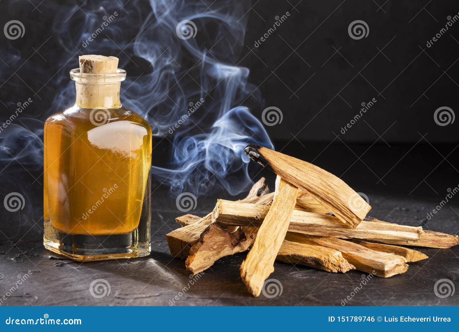 palo santo - bursera graveolens. dark background