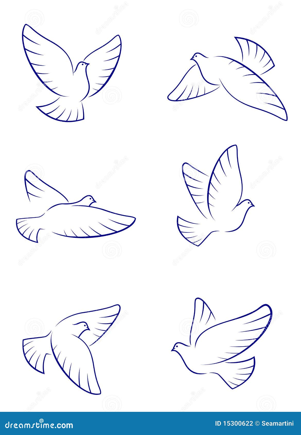 Palomas blancas ilustración del vector. Ilustración de cristianismo -  15300622