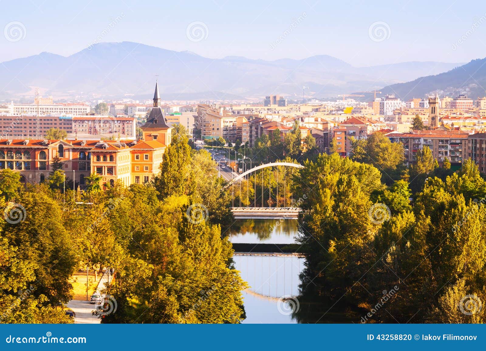 pamplona with bridge over river