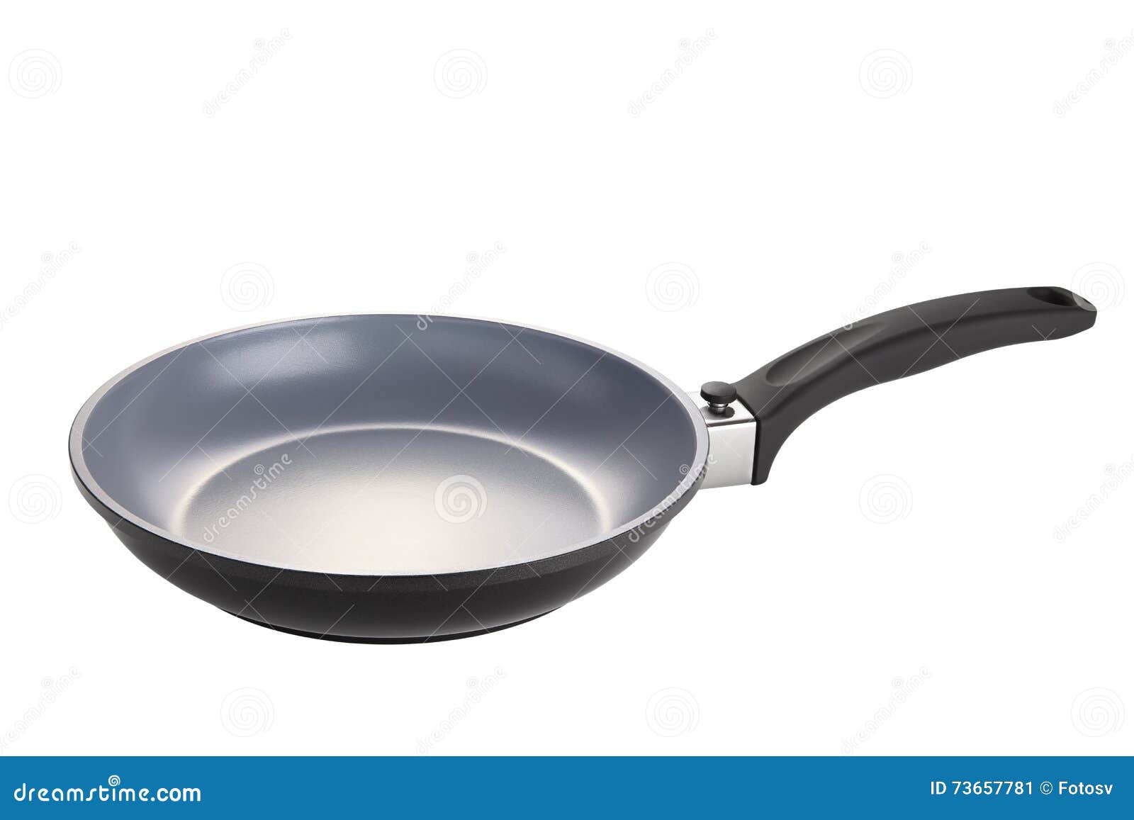 Pan with ceramic coating stock image. Image of domestic 73657781