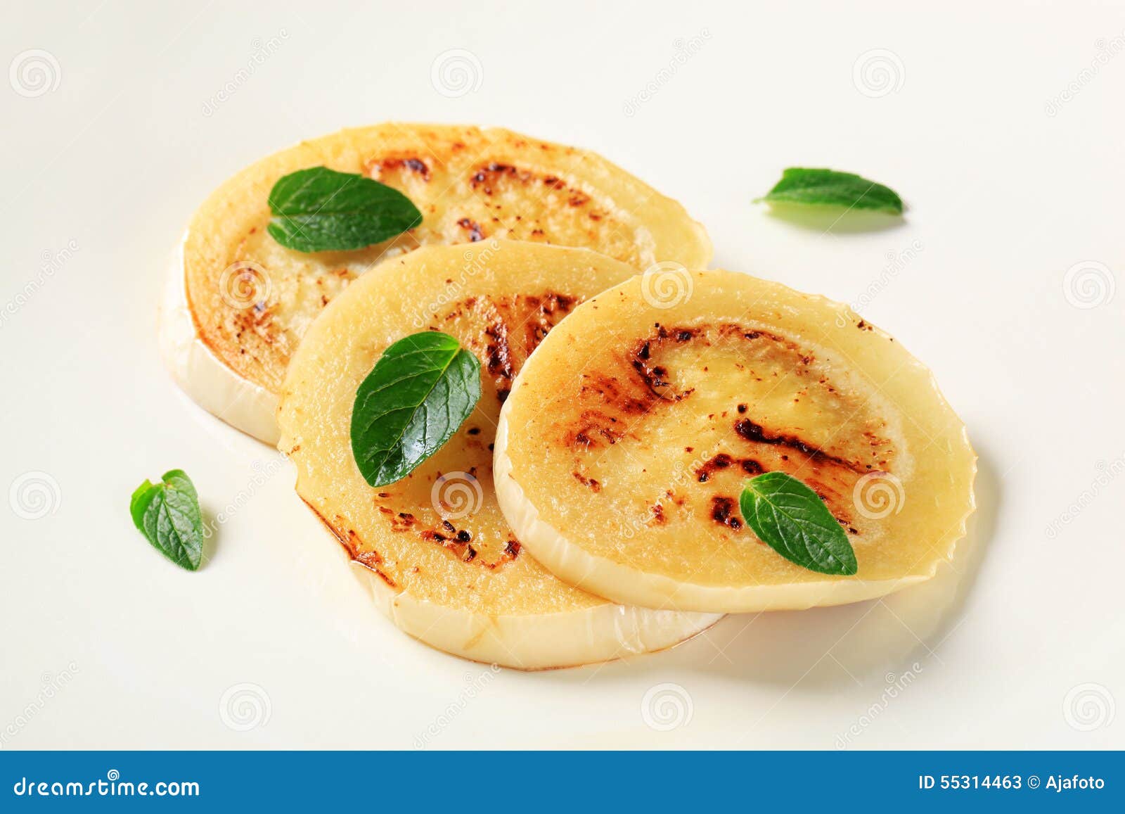 Pan fried aubergine stock image. Image of fried, roasted 55314463