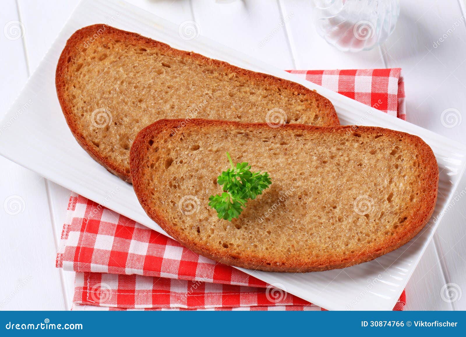 Pan fried bread and garlic stock photo. Image of bread 30874766