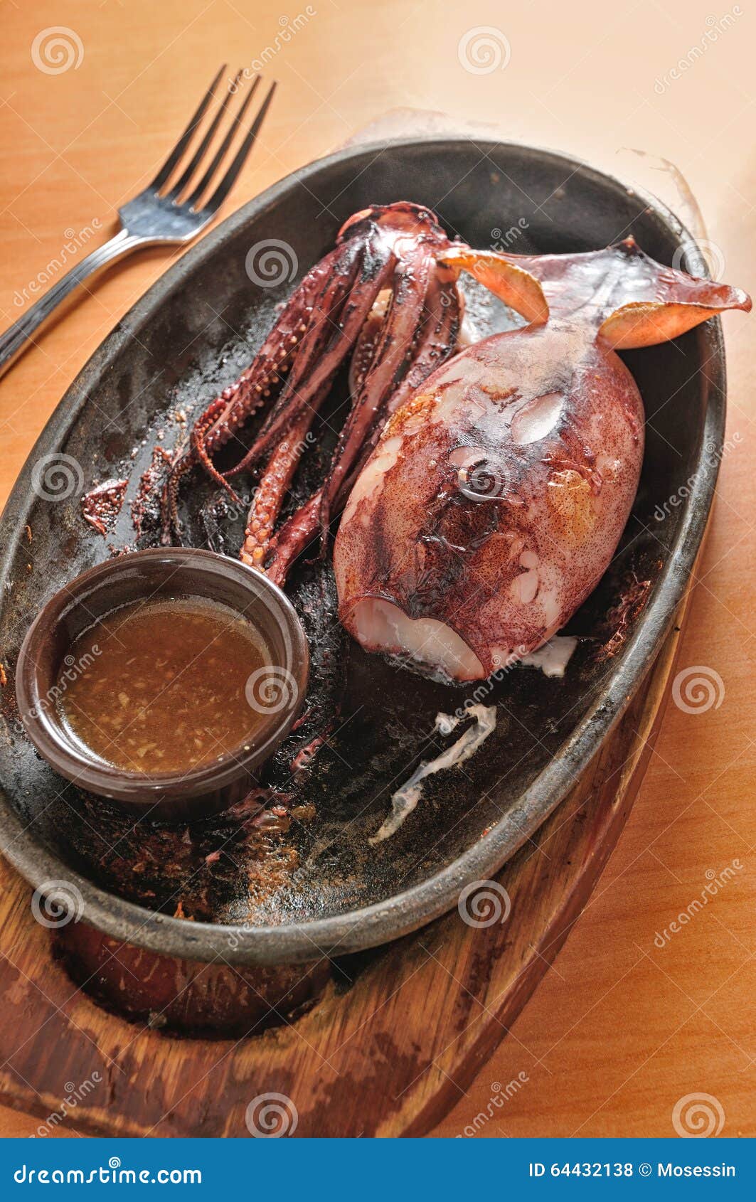 PanFried Squid stock photo. Image of fish, meal, cuisine 64432138