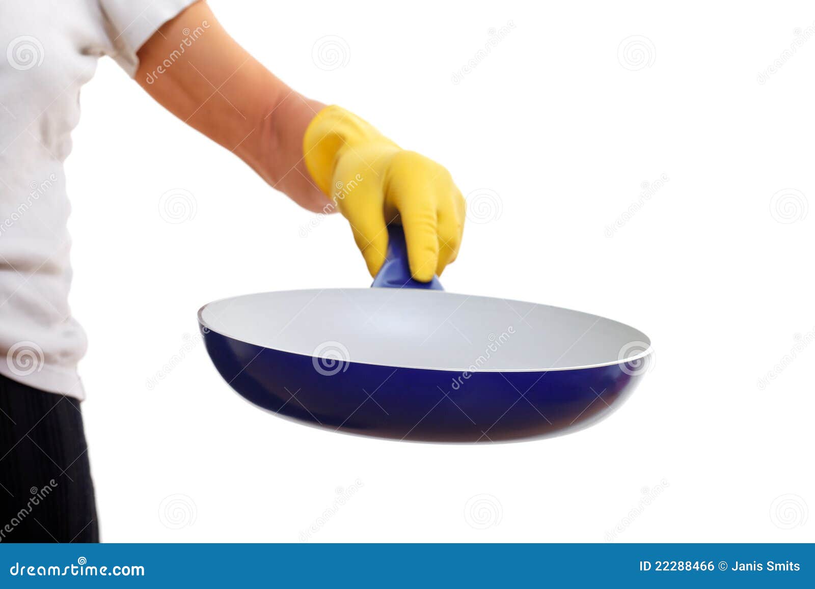 Pan in hand. stock photo. Image of iron, body, frying 22288466