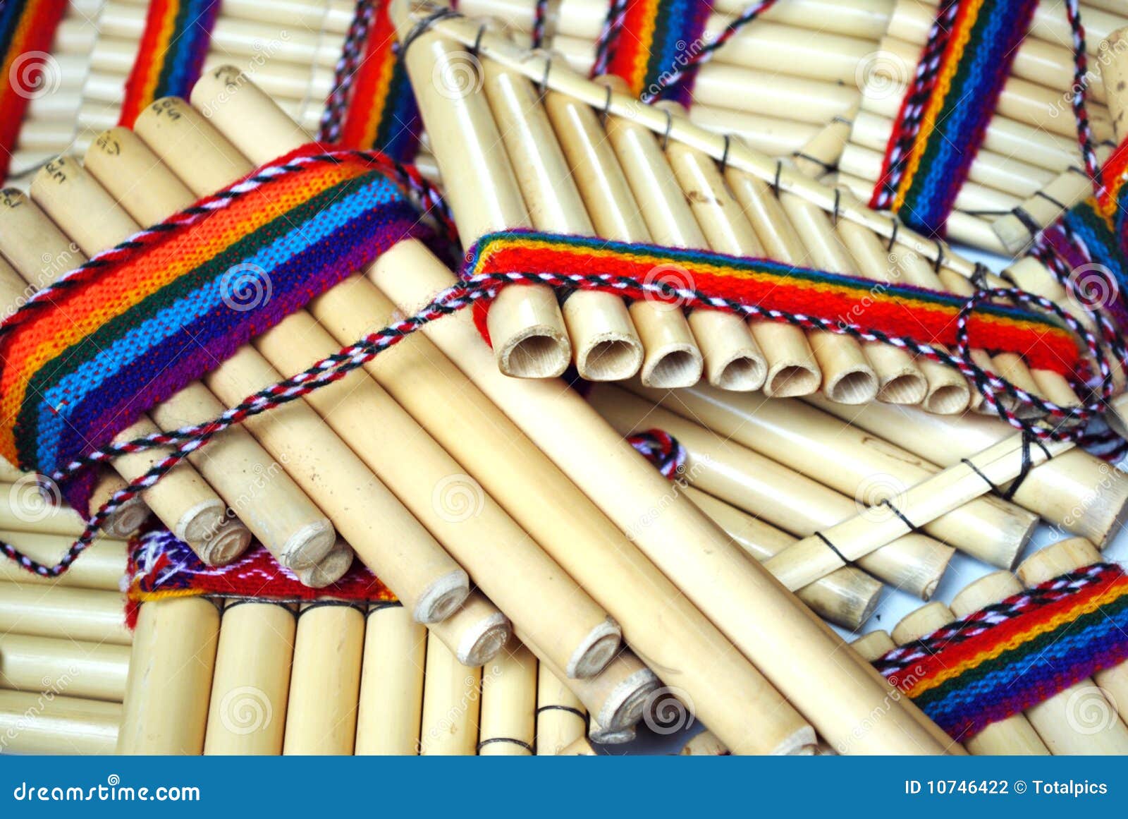 Pan pipes stock photo. Image of flutes, handicraft, panpipe 10746422