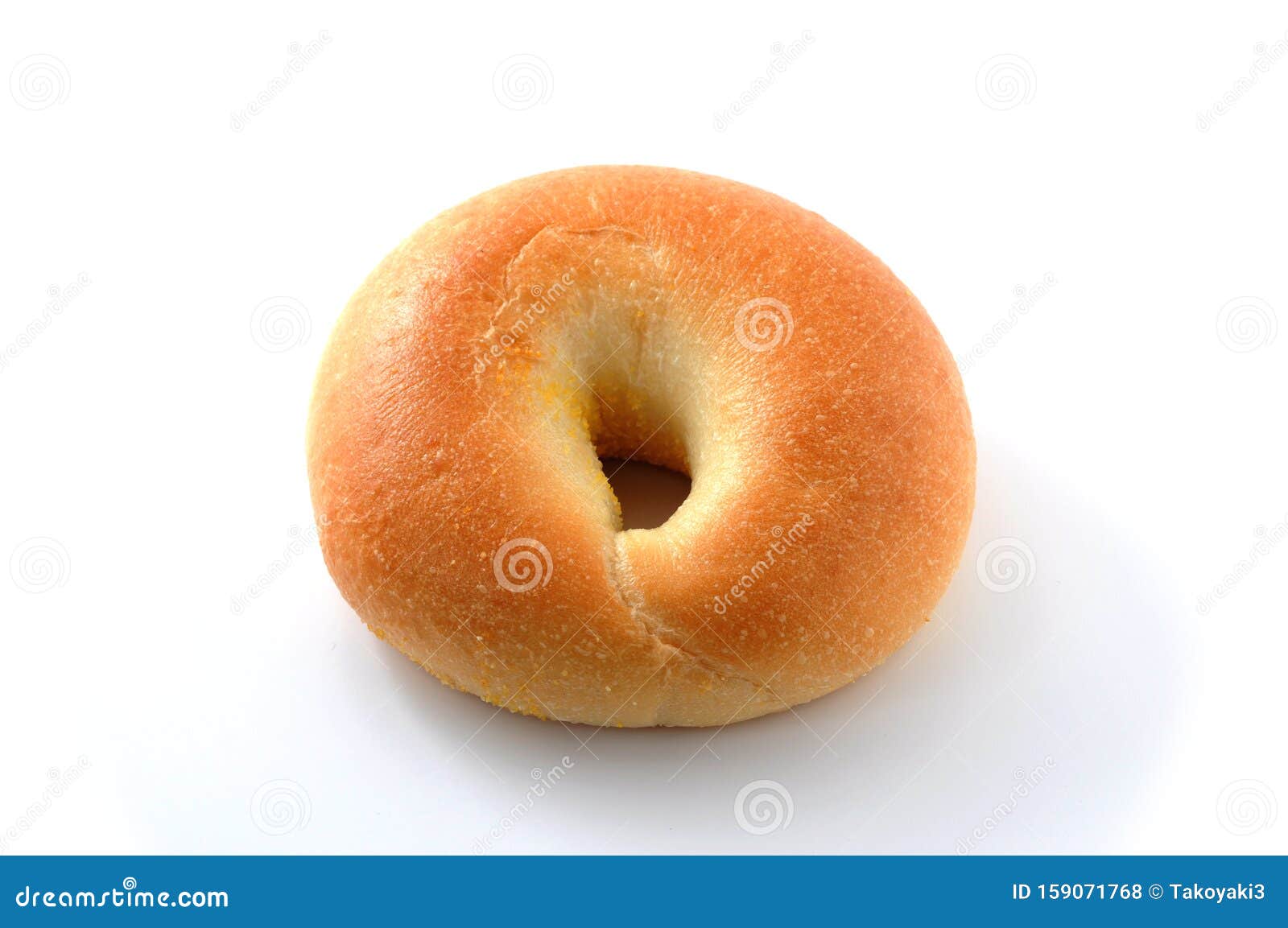 Pan Plano Bagel Sobre El Fondo Blanco Foto de archivo Imagen de pasta