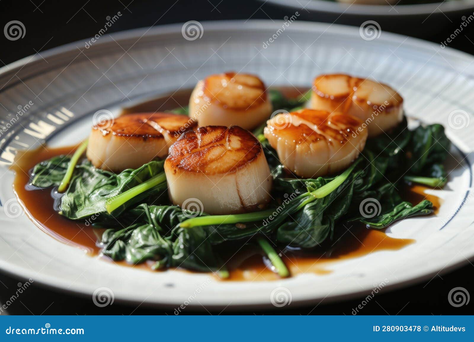 pan-seared scallops with bok choy and chinese black vinegar sauce