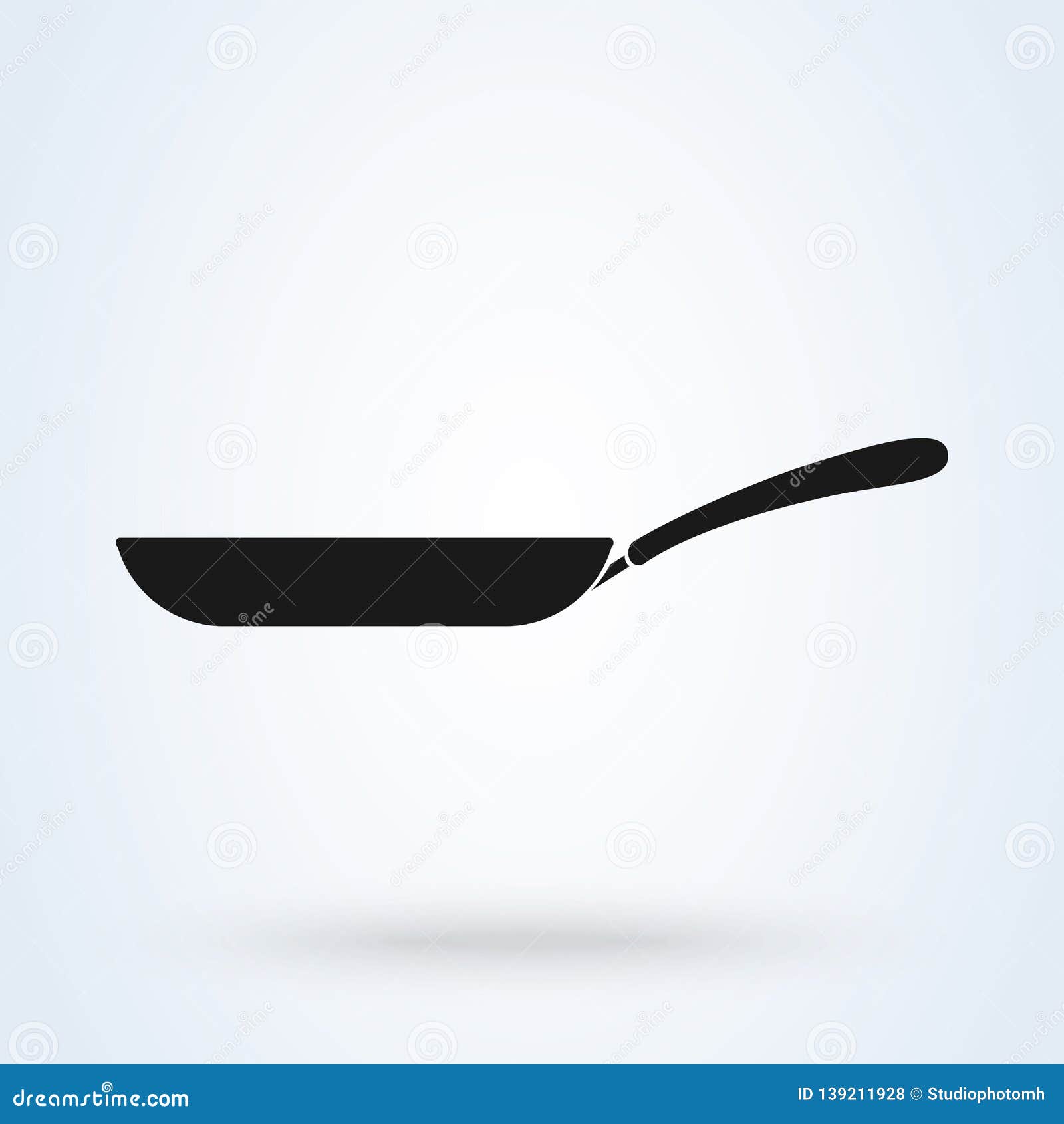 Pan Side Icon Isolated Vector. Black Icon Stock Vector Illustration