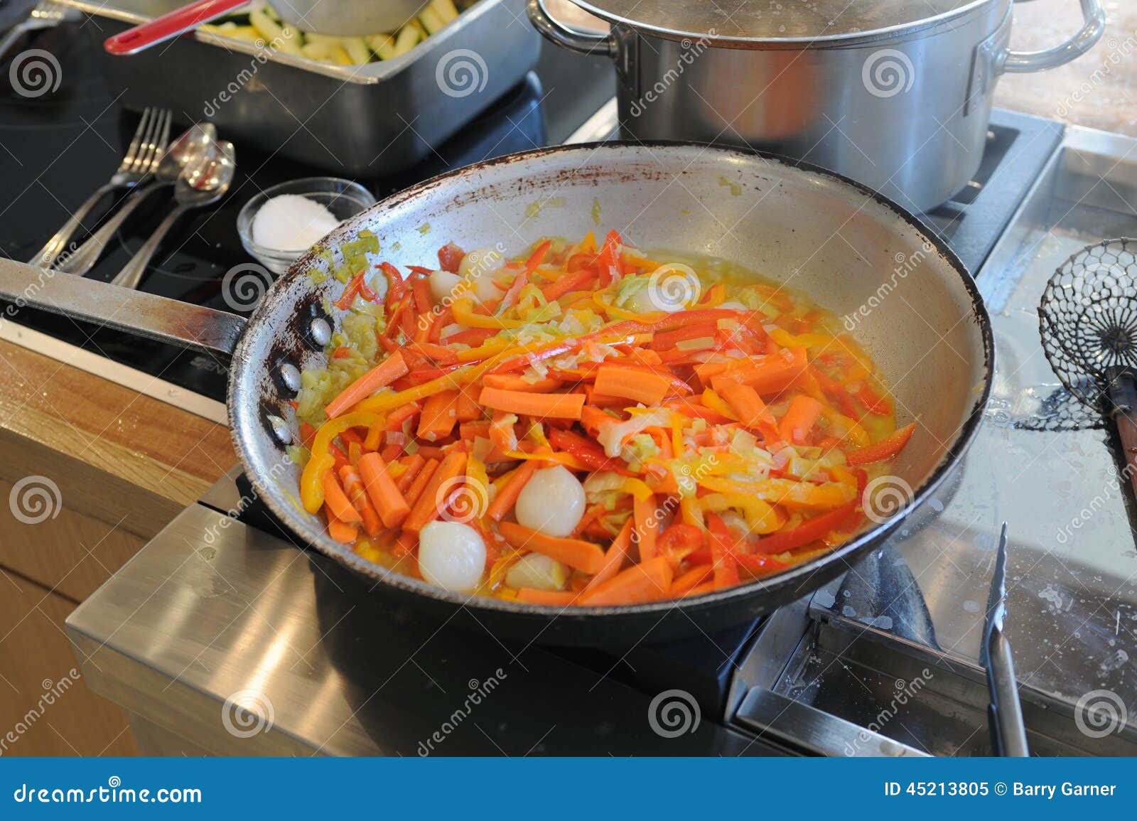 Pan of Vegetables stock image. Image of large, assorted 45213805