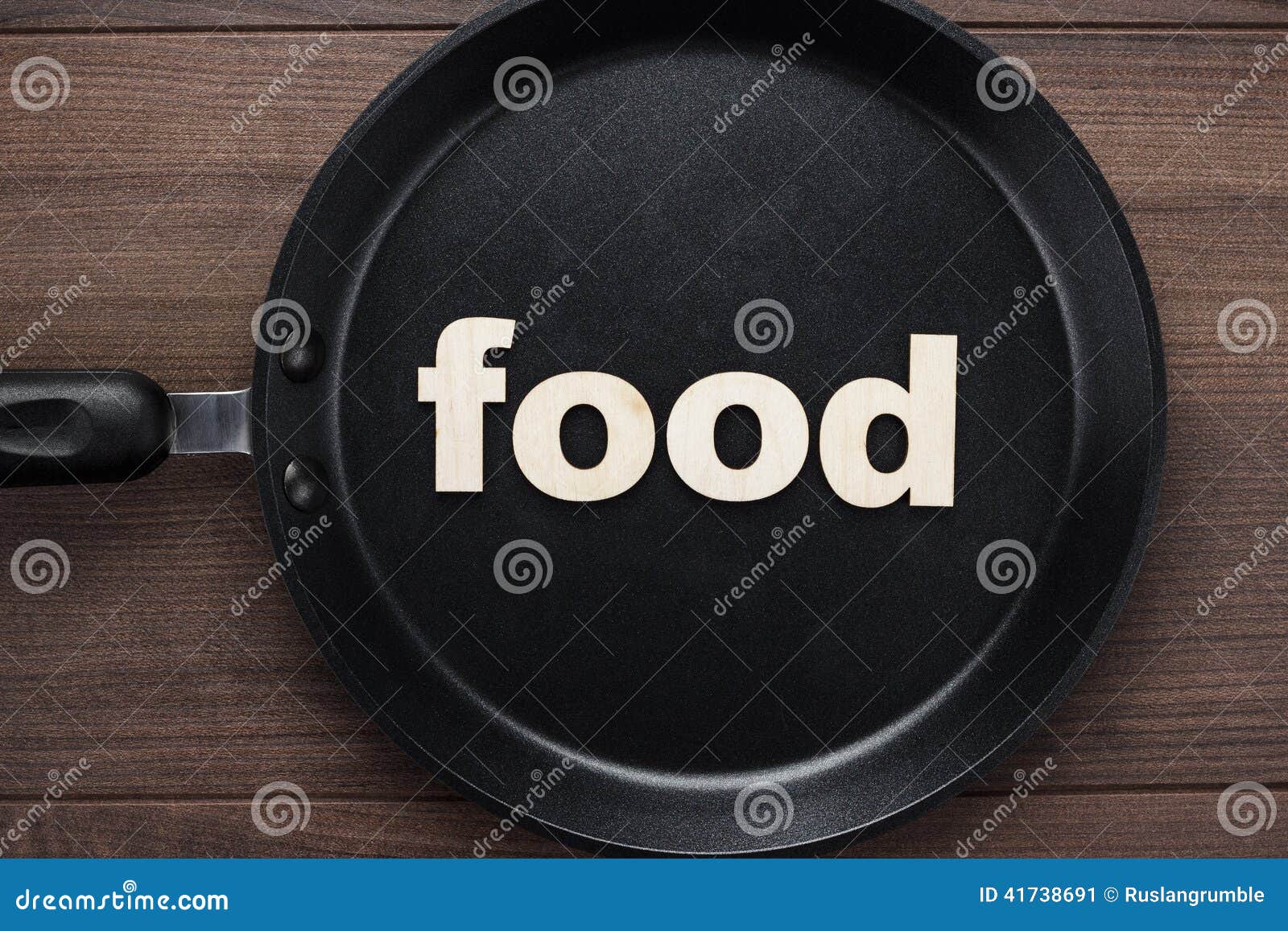 Pan with word food stock image. Image of natural, object 41738691
