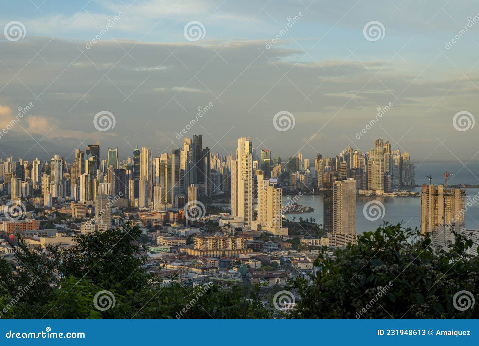 panama city, cinta costera balboa avenue and punta paitilla