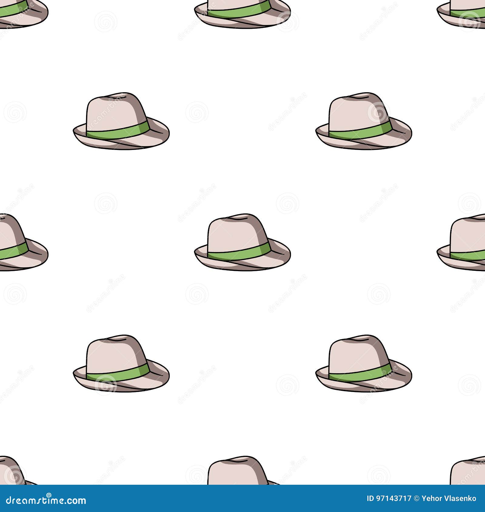 Panama Hat Icon in Cartoon Style Isolated on White Background. Stock ...