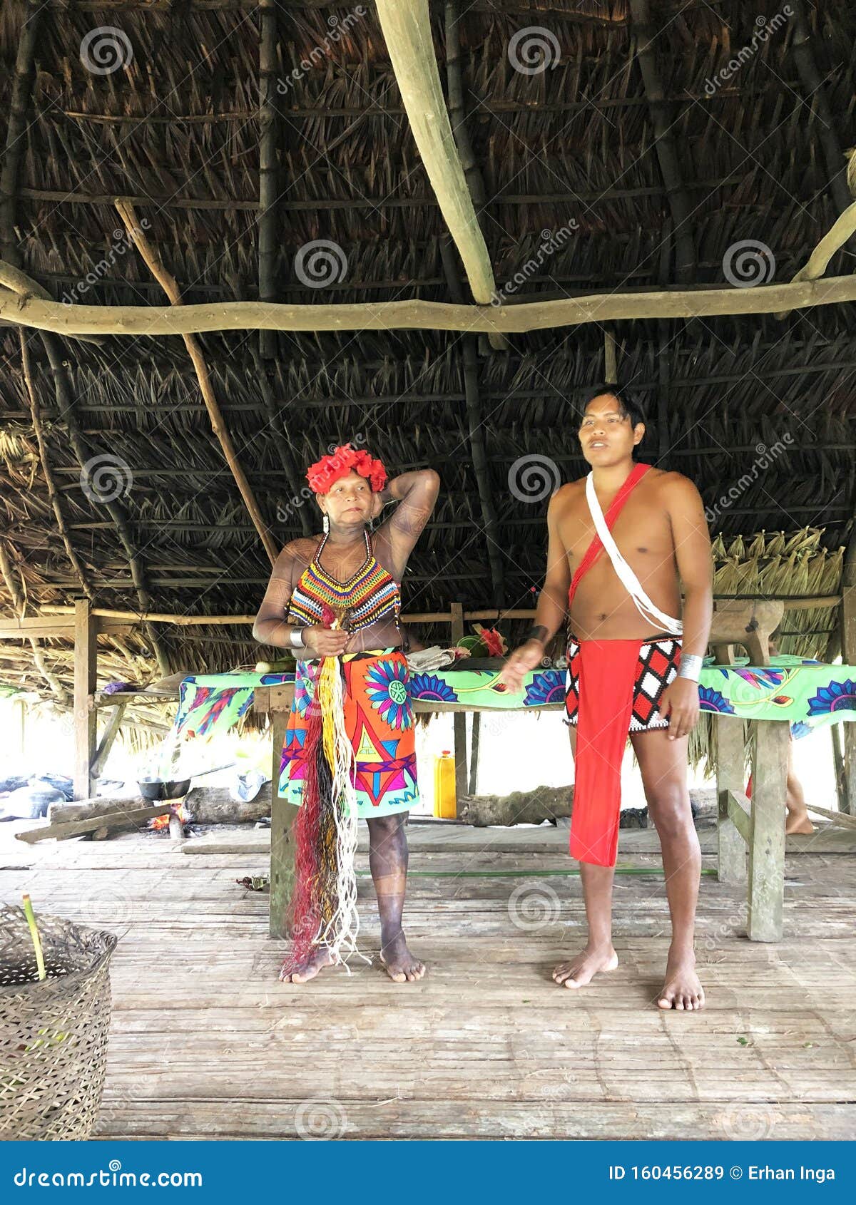 People In Embera Village Panama Editorial Photo