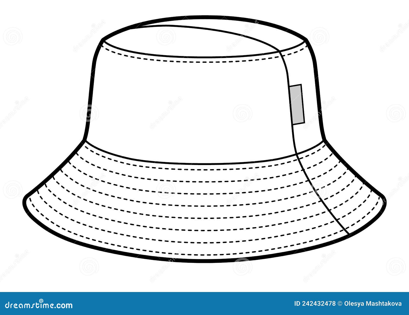 Panama Unisex Outline for Coloring, Bucket Hat Stock Vector ...