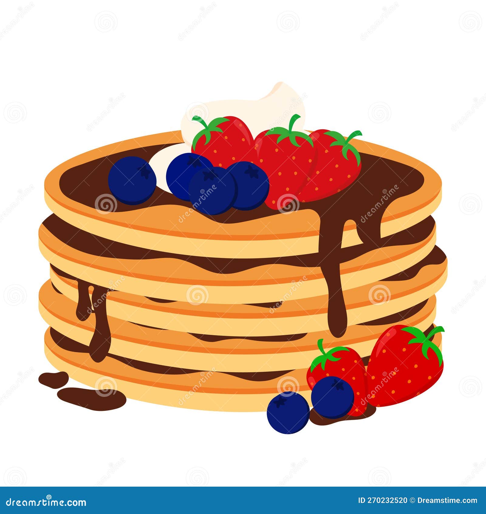 Chocolate Pancake Clipart Png Illustration In Cute Animated Cartoon ...