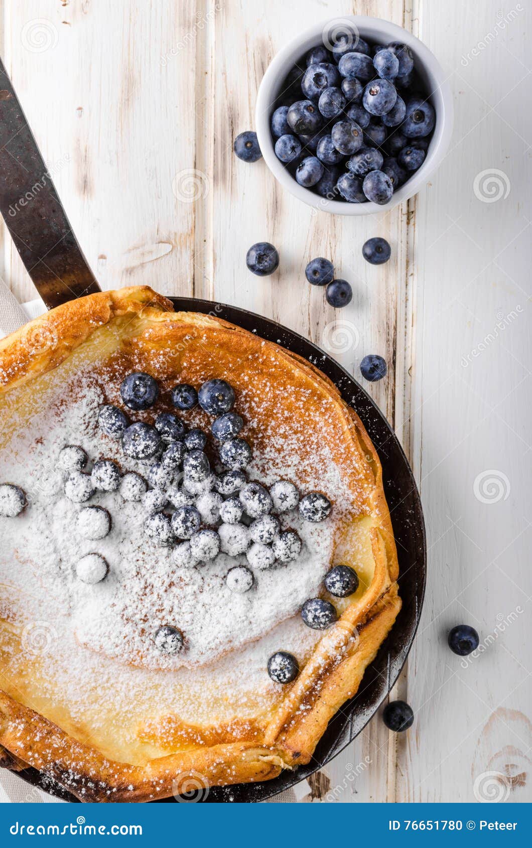 Pancake baked in the oven stock photo. Image of dutch 76651780