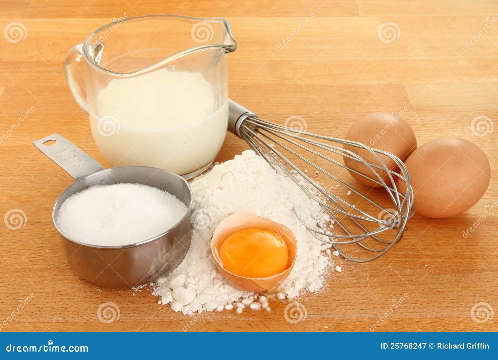 Pancake ingredients stock image. Image of food, kitchen ...