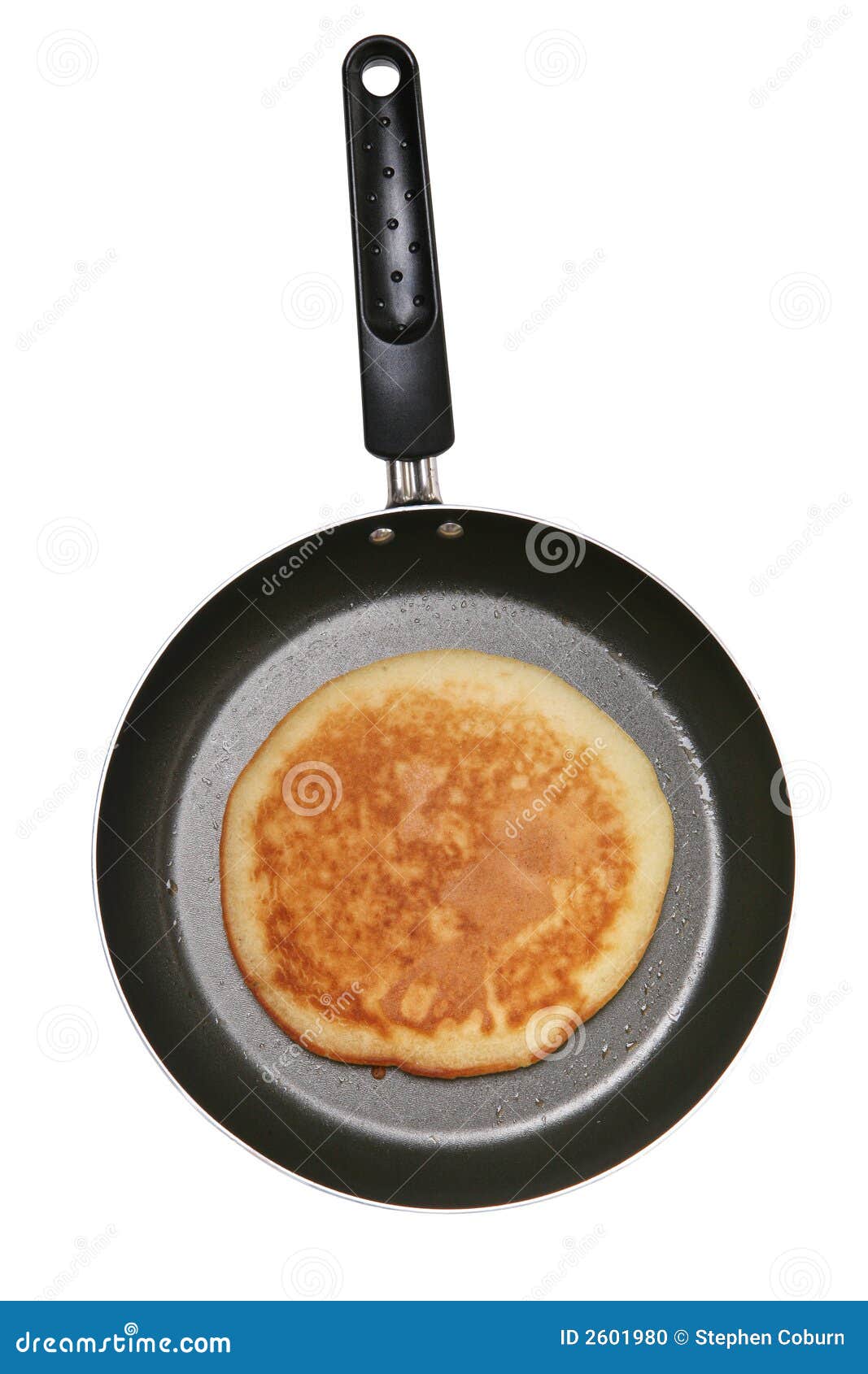 Pancake in pan stock photo. Image of cutout, object, background 2601980