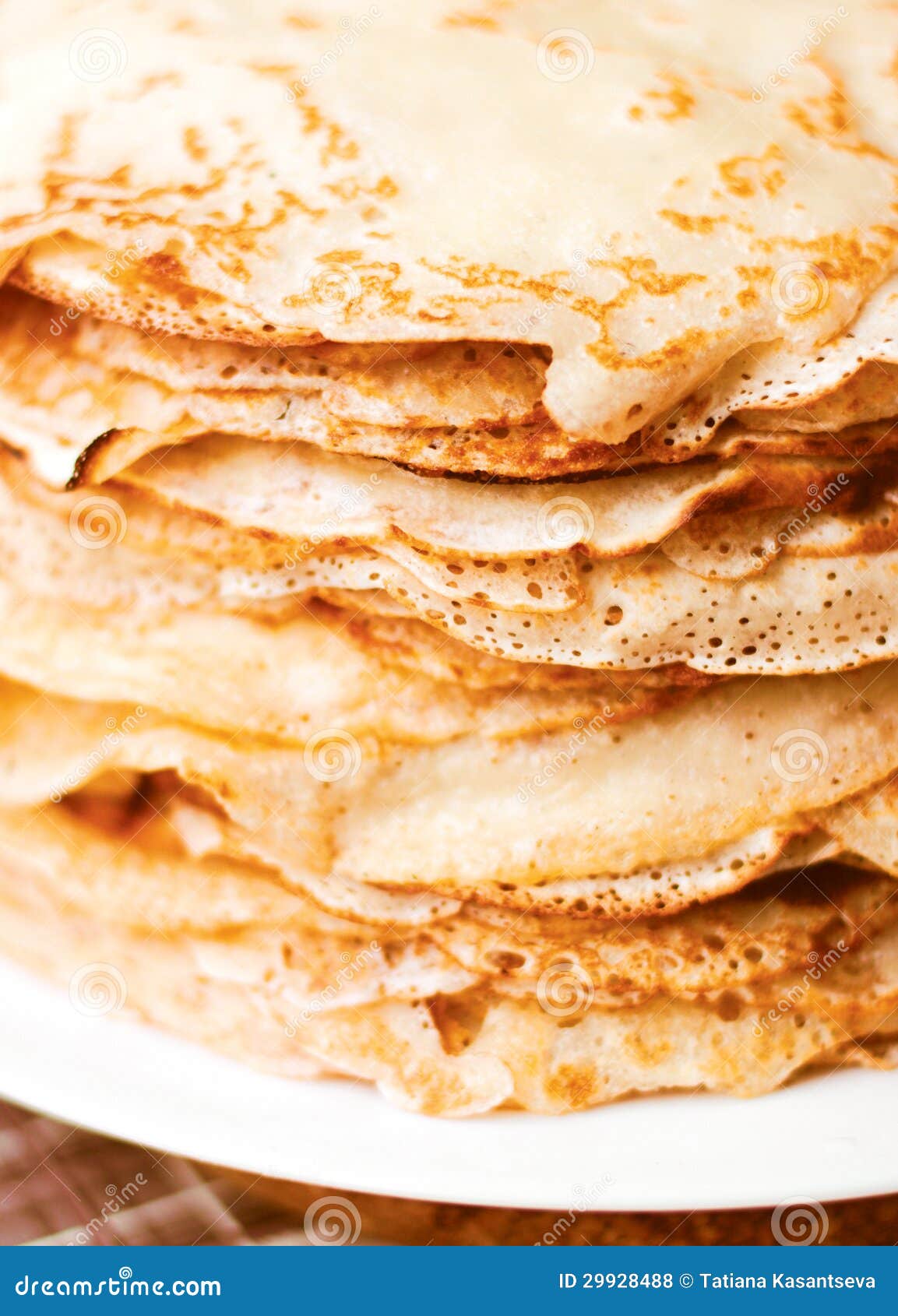 Pancake Yellow Brown Background. Stock Photo Image of appetite