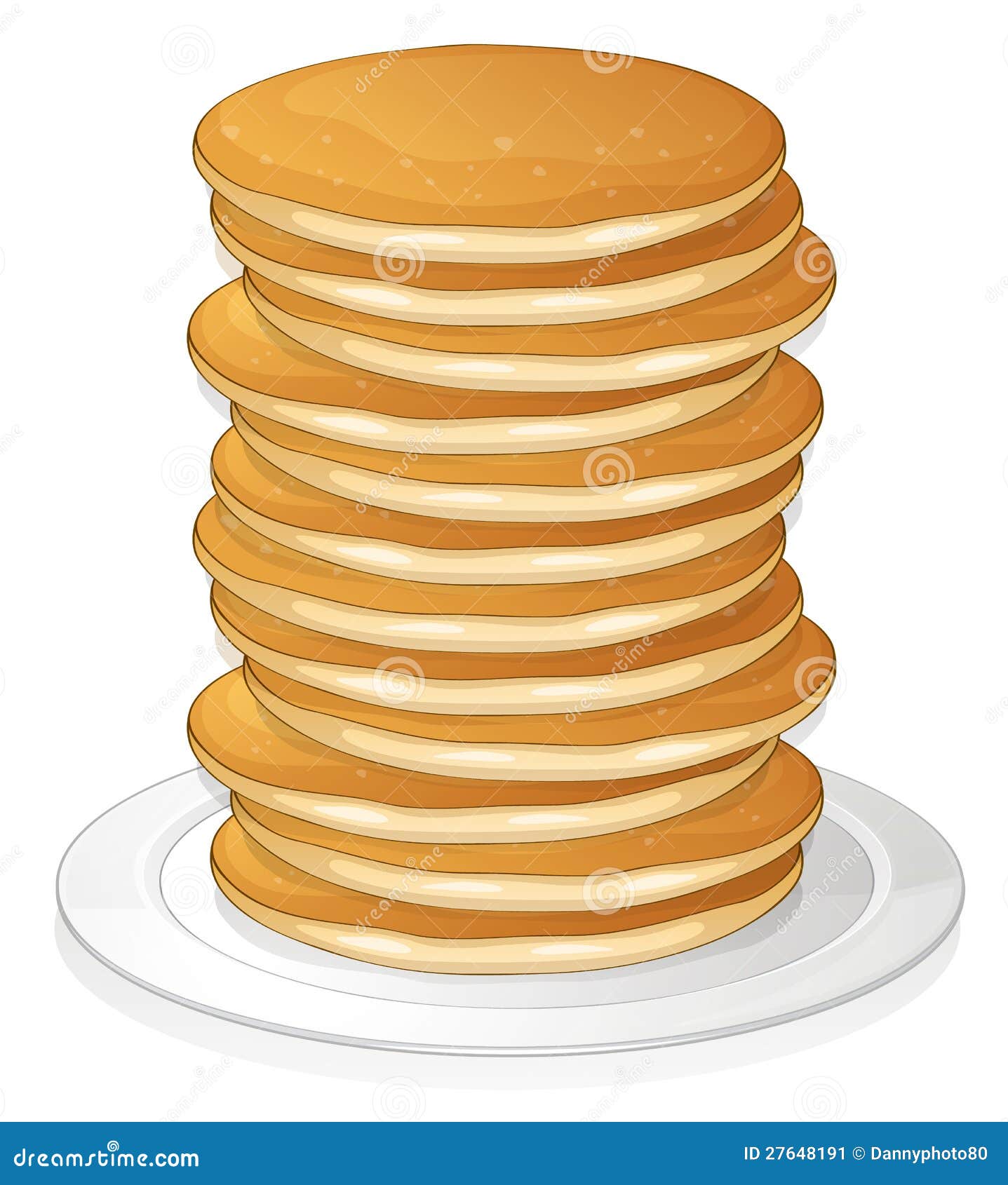 Pancakes stock illustration. Illustration of breakfast 27648191