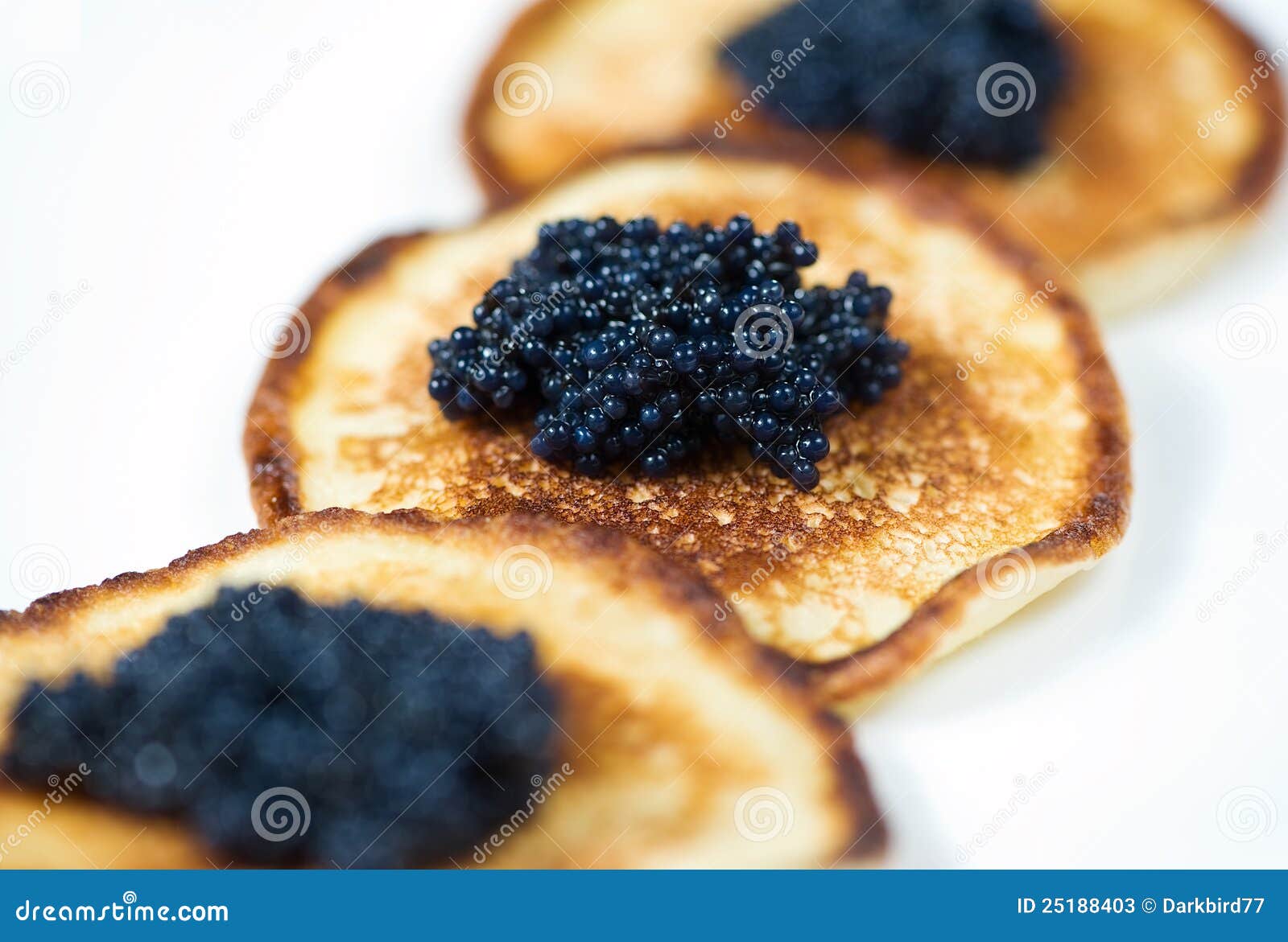 Pancakes with black caviar stock image. Image of healthy 25188403