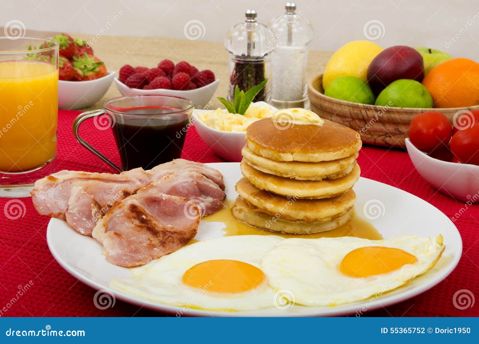 Pancakes Breakfast stock photo. Image of limes, horizontal - 55365752