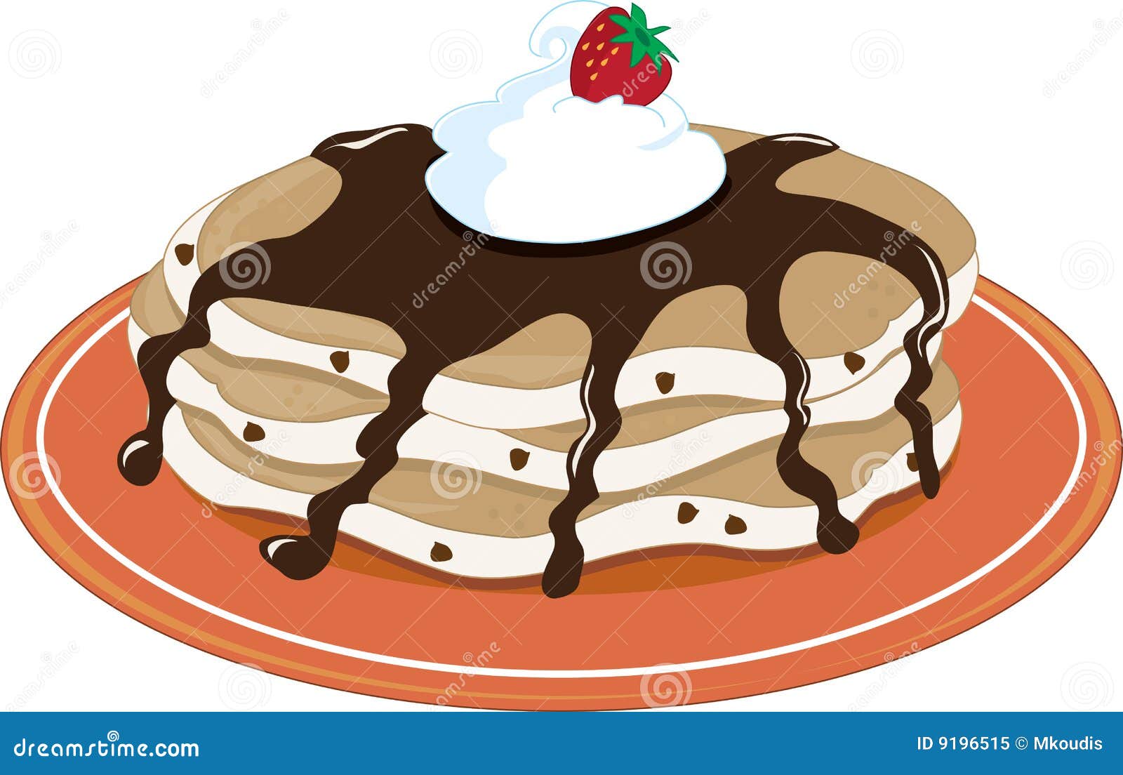 Pancakes Chocolate stock vector. Illustration of hotcake 9196515