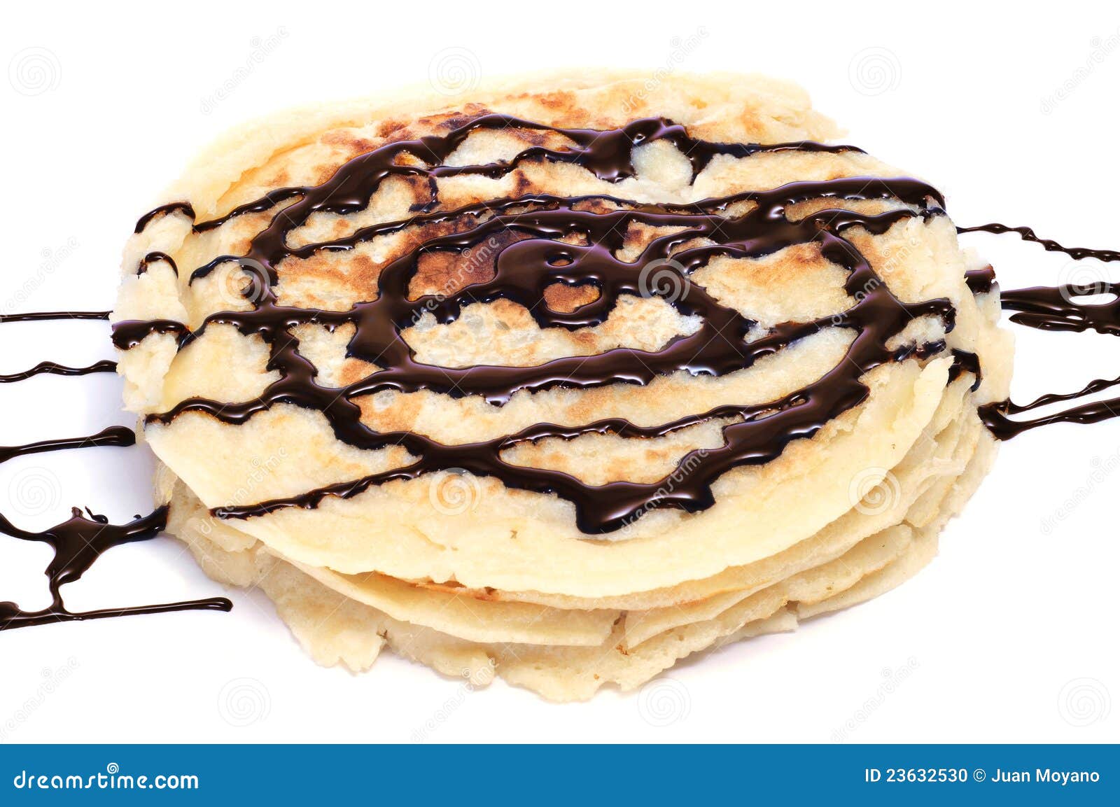 Pancakes with Chocolate Syrup Stock Photo Image of calories, colorful