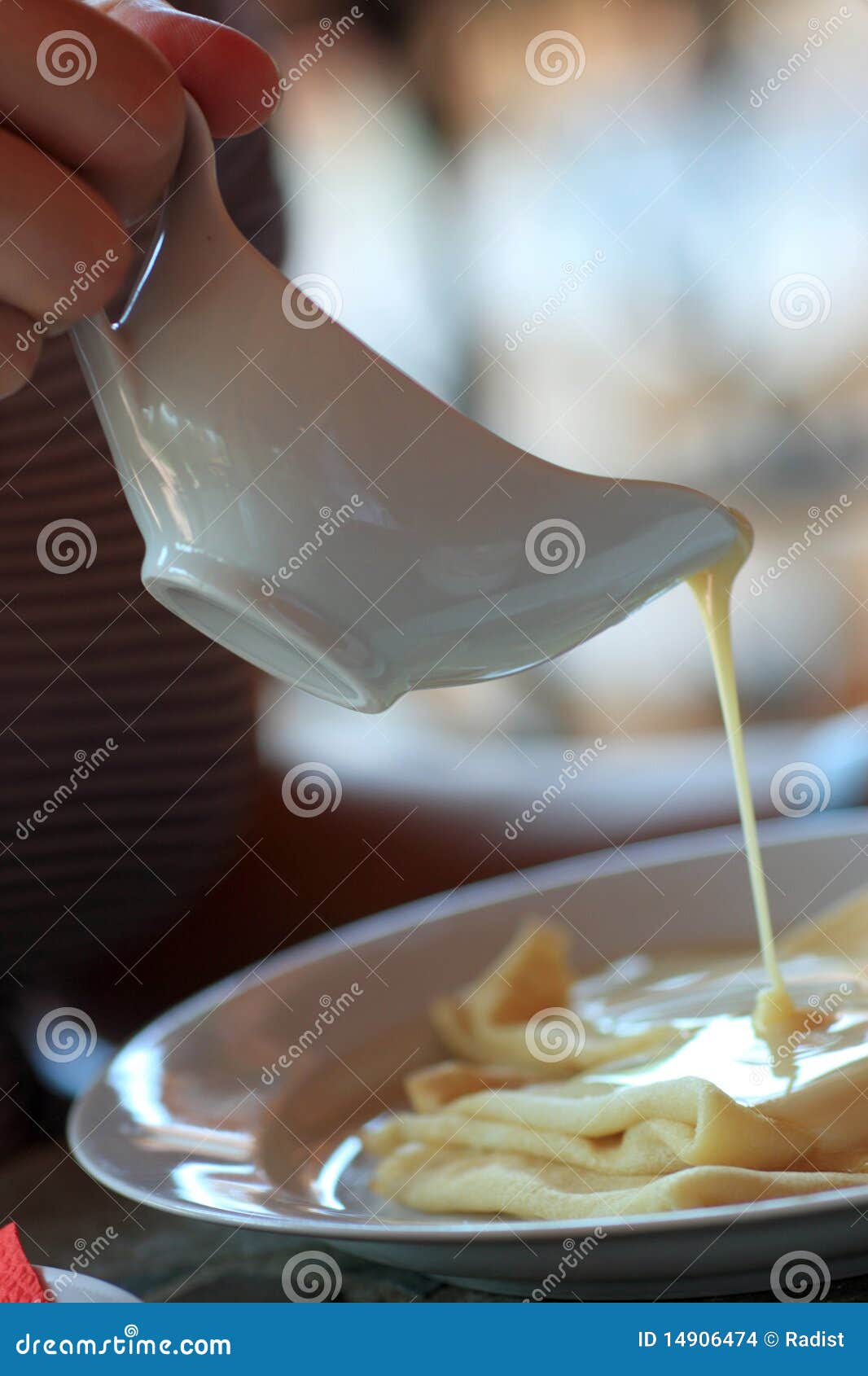 Pancakes with Condensed Milk Stock Photo Image of gold, drop 14906474
