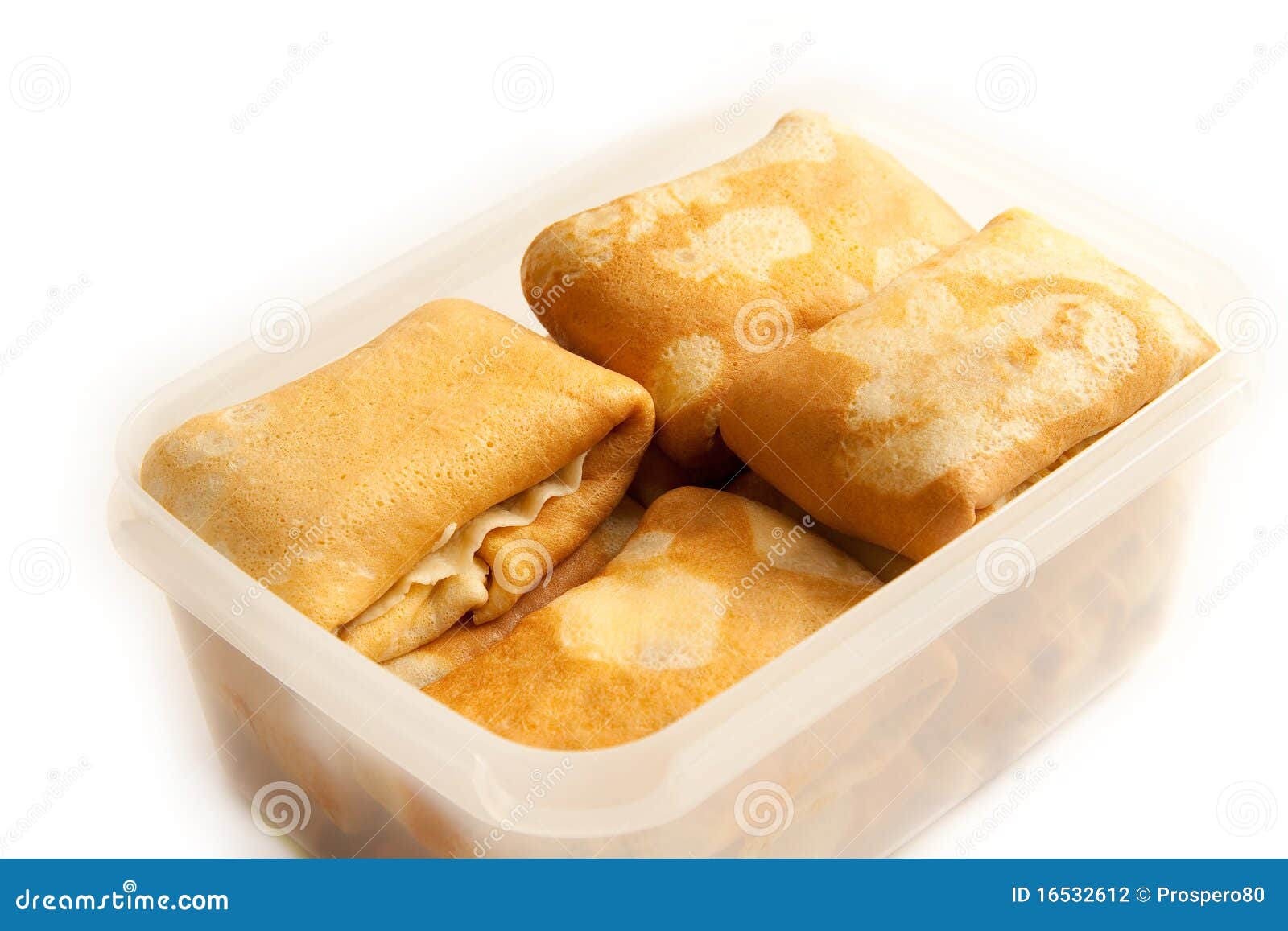 Pancakes with Filling in Plastic Box Stock Photo Image of qualitative