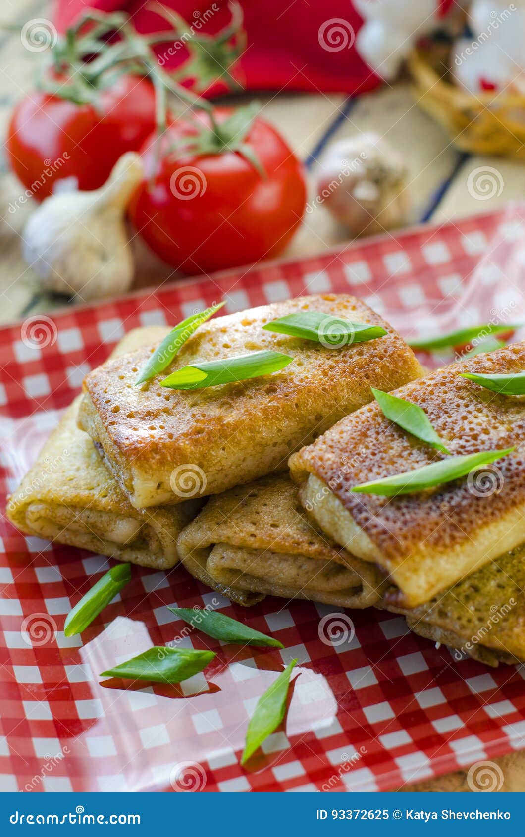 Pancakes with meat stock image. Image of flour, food 93372625