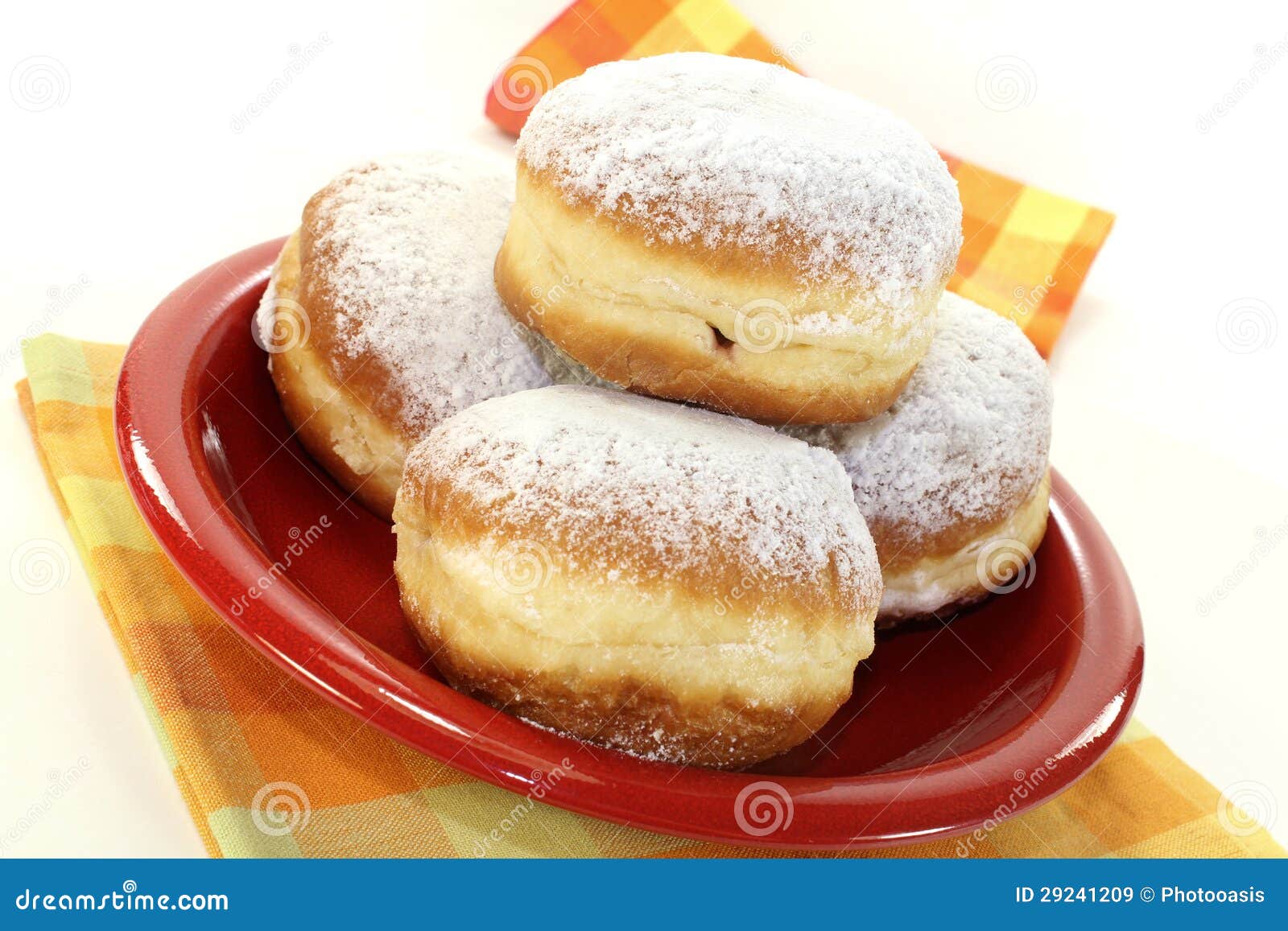 Pancakes with Powdered Sugar and Jam Stock Image Image of time