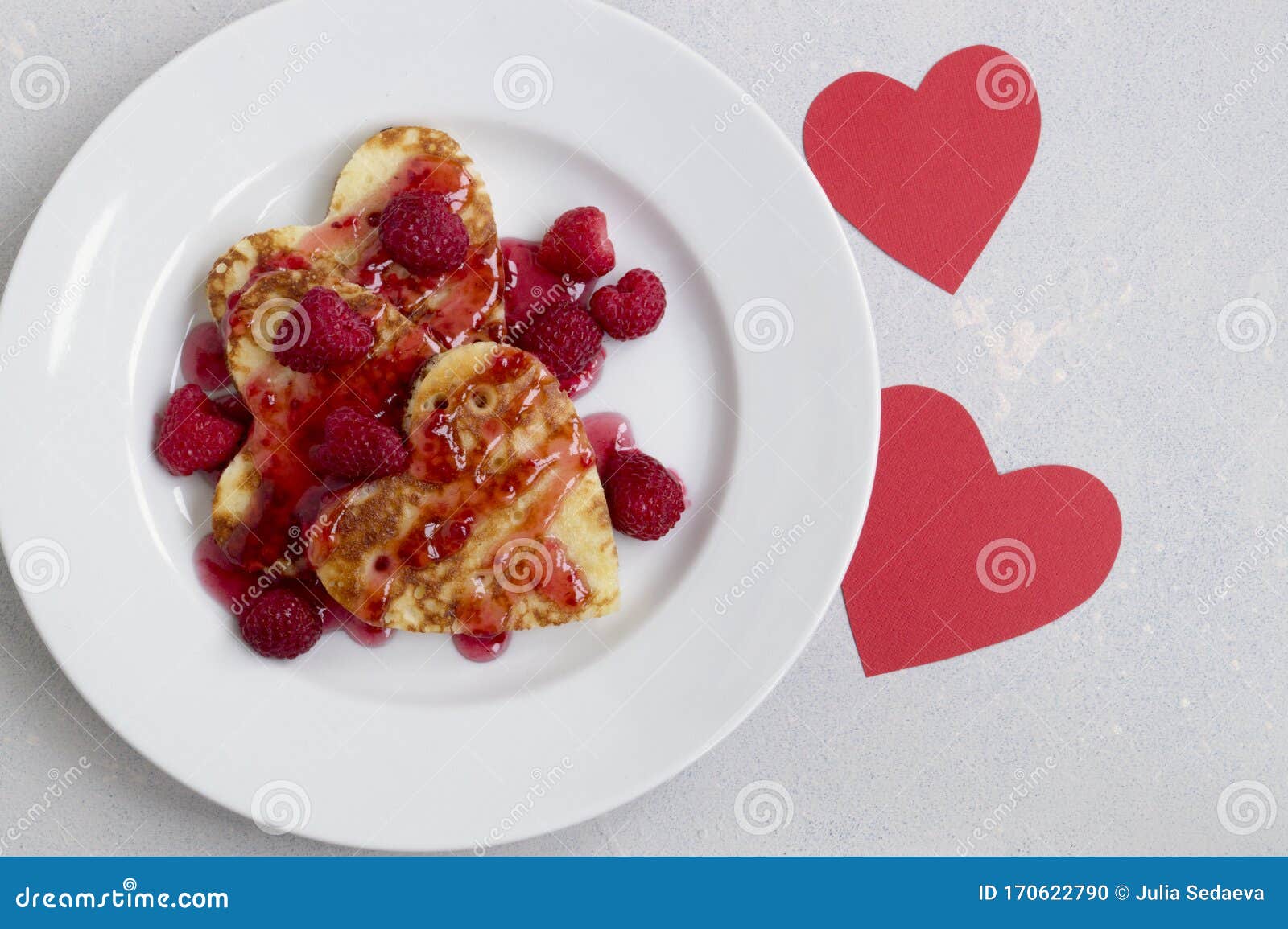 Pancakes in the Shape of a Heart Stock Photo - Image of recipe, heart ...