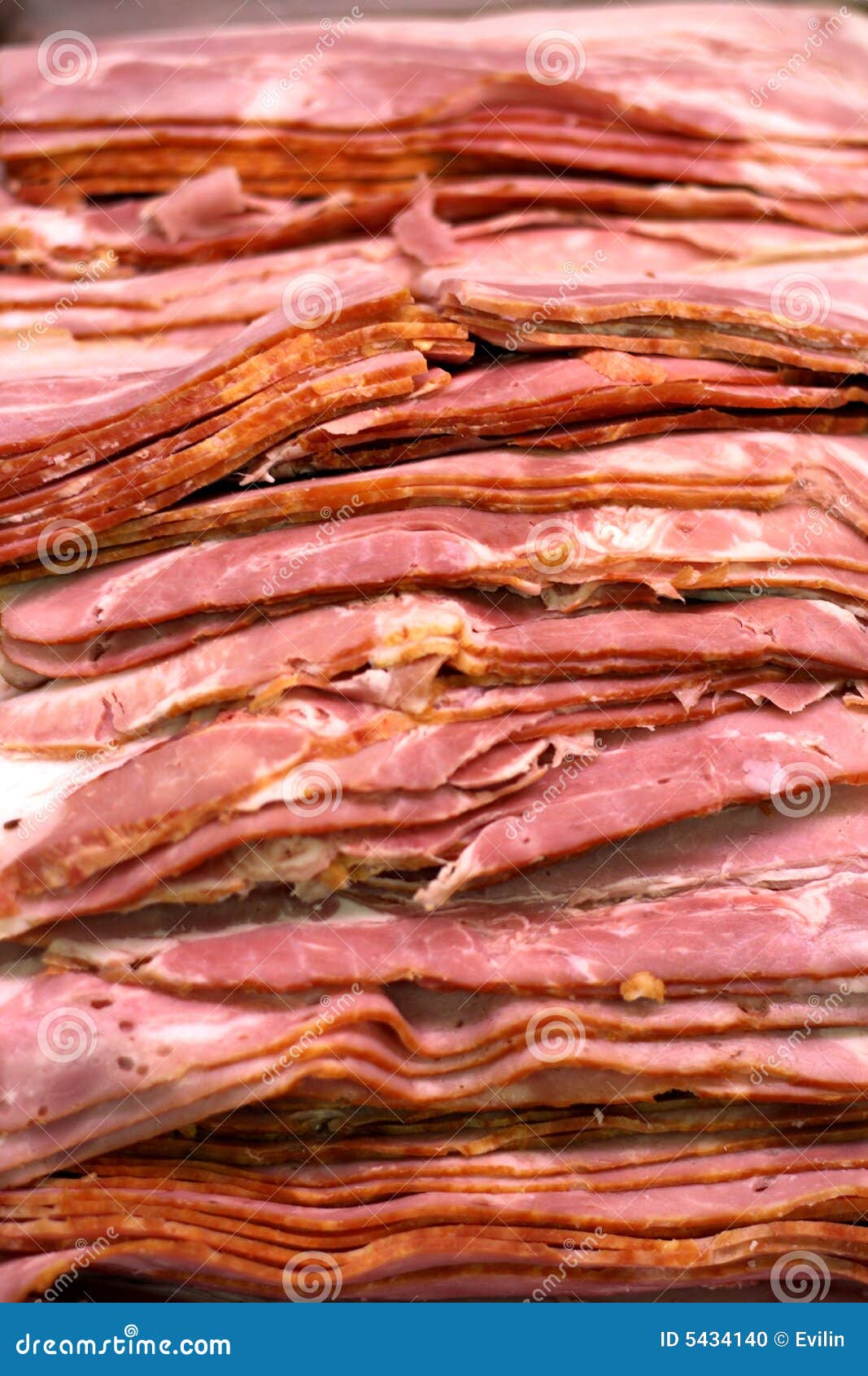Pancetta Affumicata Affettata Fotografia Stock Immagine di