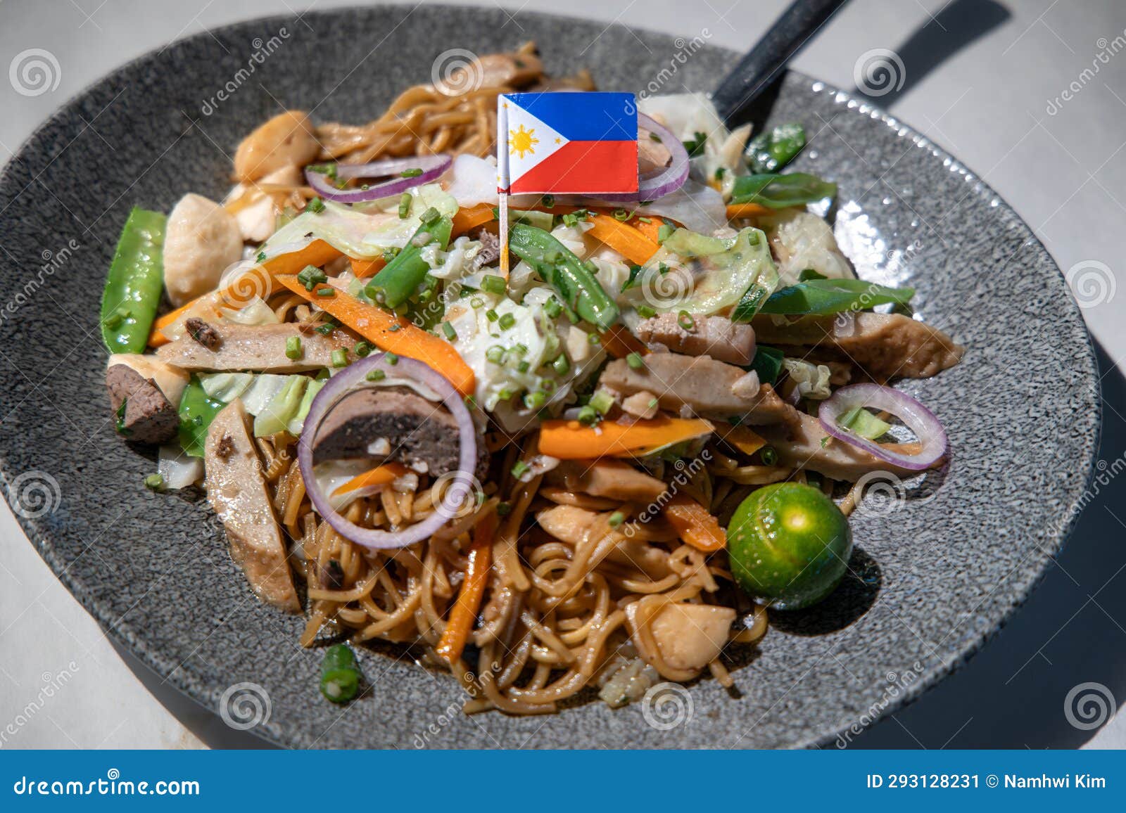 Pancit Canton Popular Noodle Dish in the Philippines Stock Image