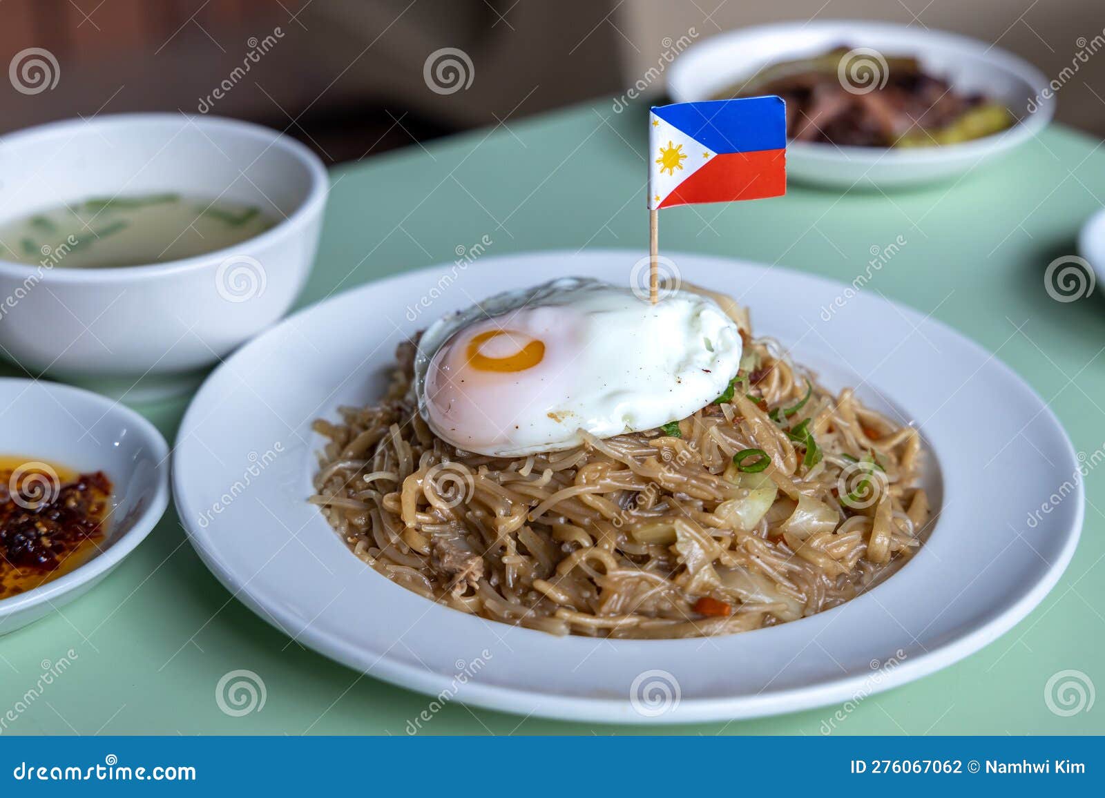 Pancit a Popular Noodle Dish in the Philippines Stock Photo Image