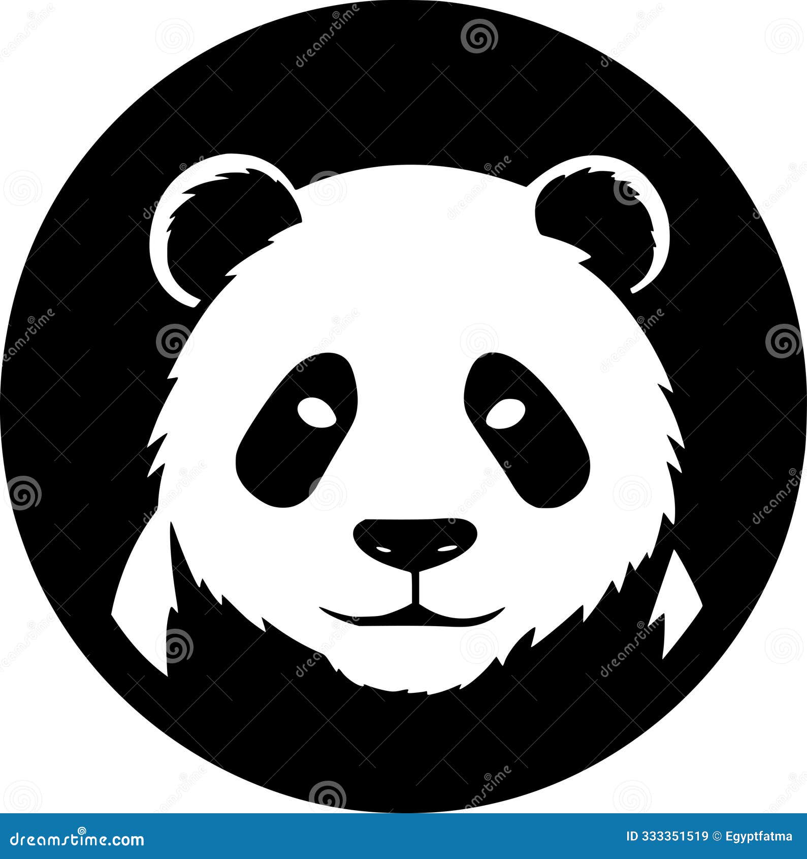 panda - black and white  