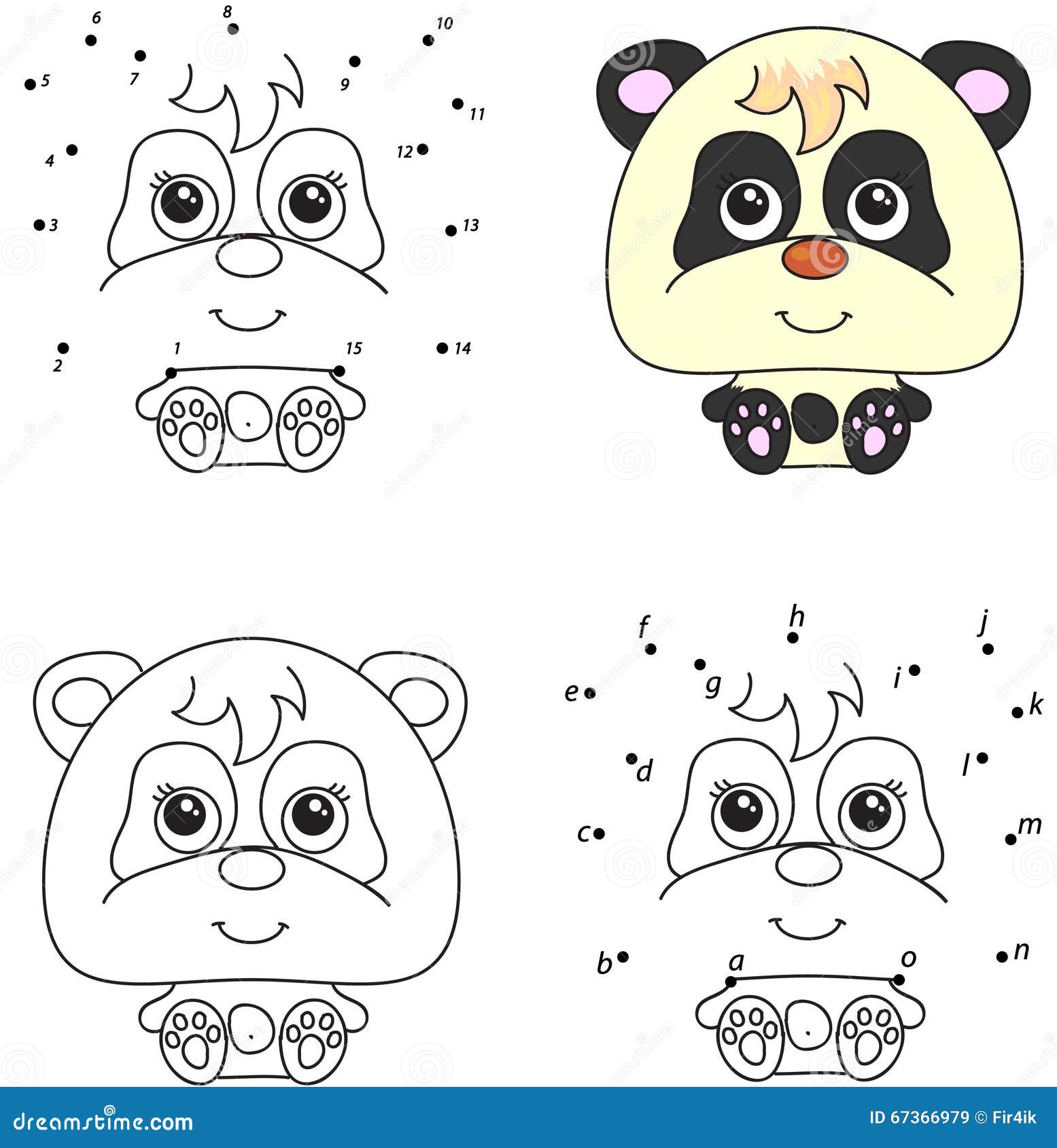 finest panda de dessin anim livre de coloriage et point pour pointiller le jeu pour des enfants with coloriage pour enfansfr