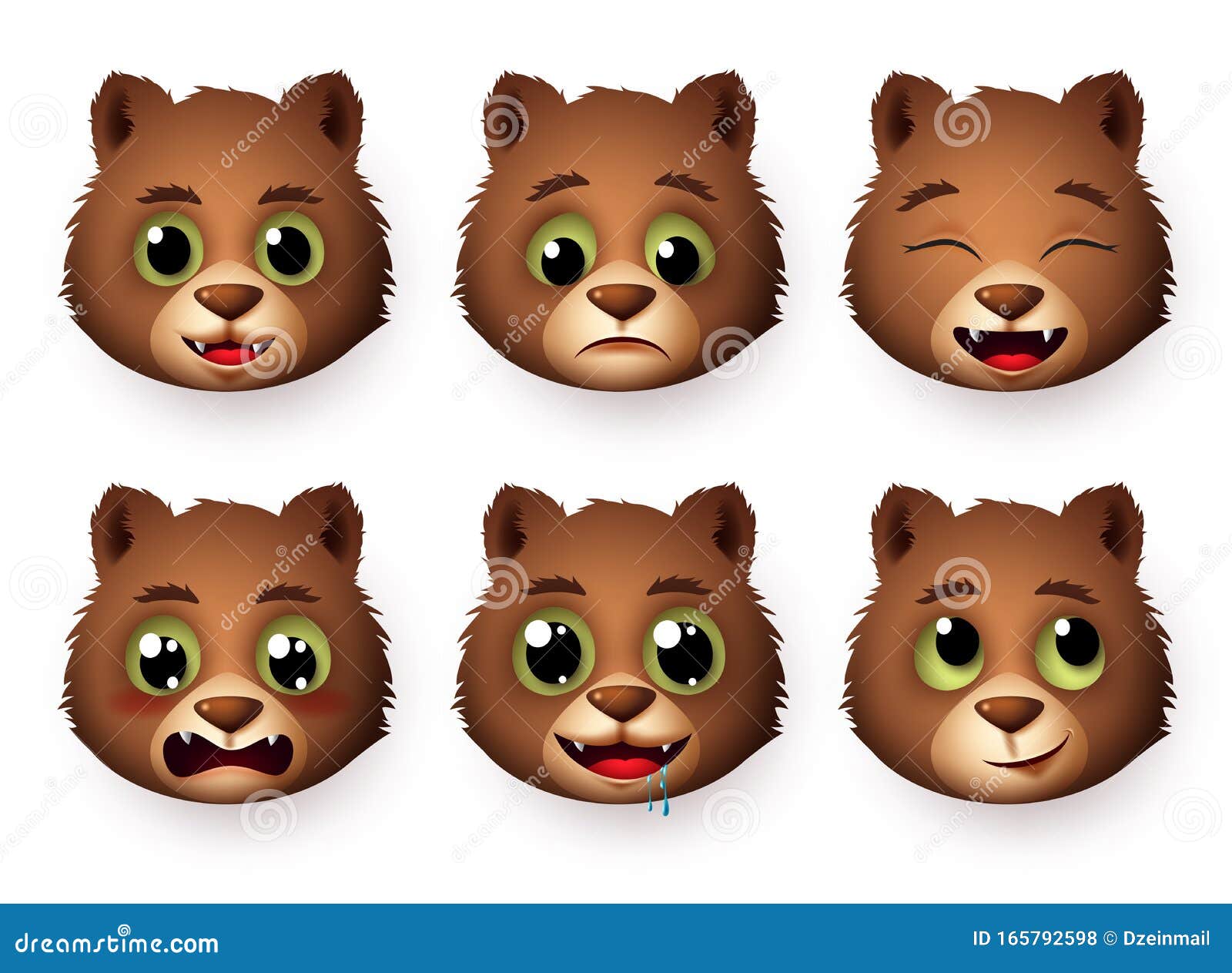 Panda Emojis Face Vector Set. Pandas Bear Face Animal Character Creature in  Hungry, Crying, Thinking, Sad. and Happy Mood. Stock Vector - Illustration  of emoticons, animal: 165792598