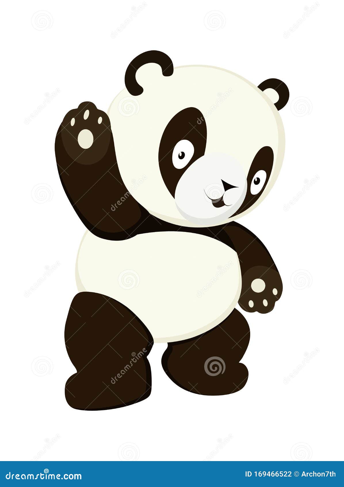 Panda Estilizada Desenho De Corpo Inteiro Ícone Simples De Panda