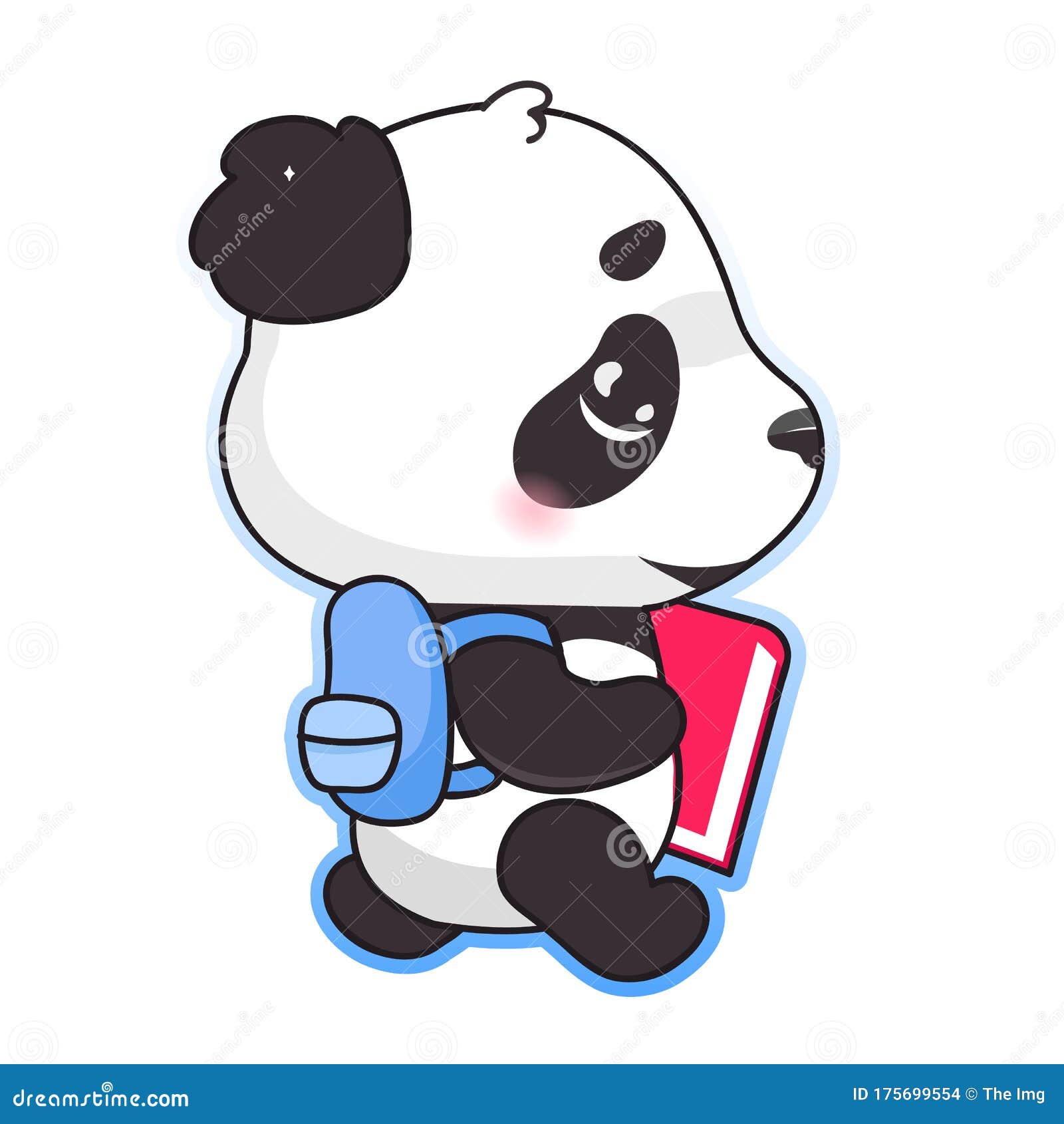 Panda Fofo De Volta à Escola Personagem Vetorial De Desenho Animado De  Kawaii Ilustração do Vetor - Ilustração de urso, fofofo: 175699554