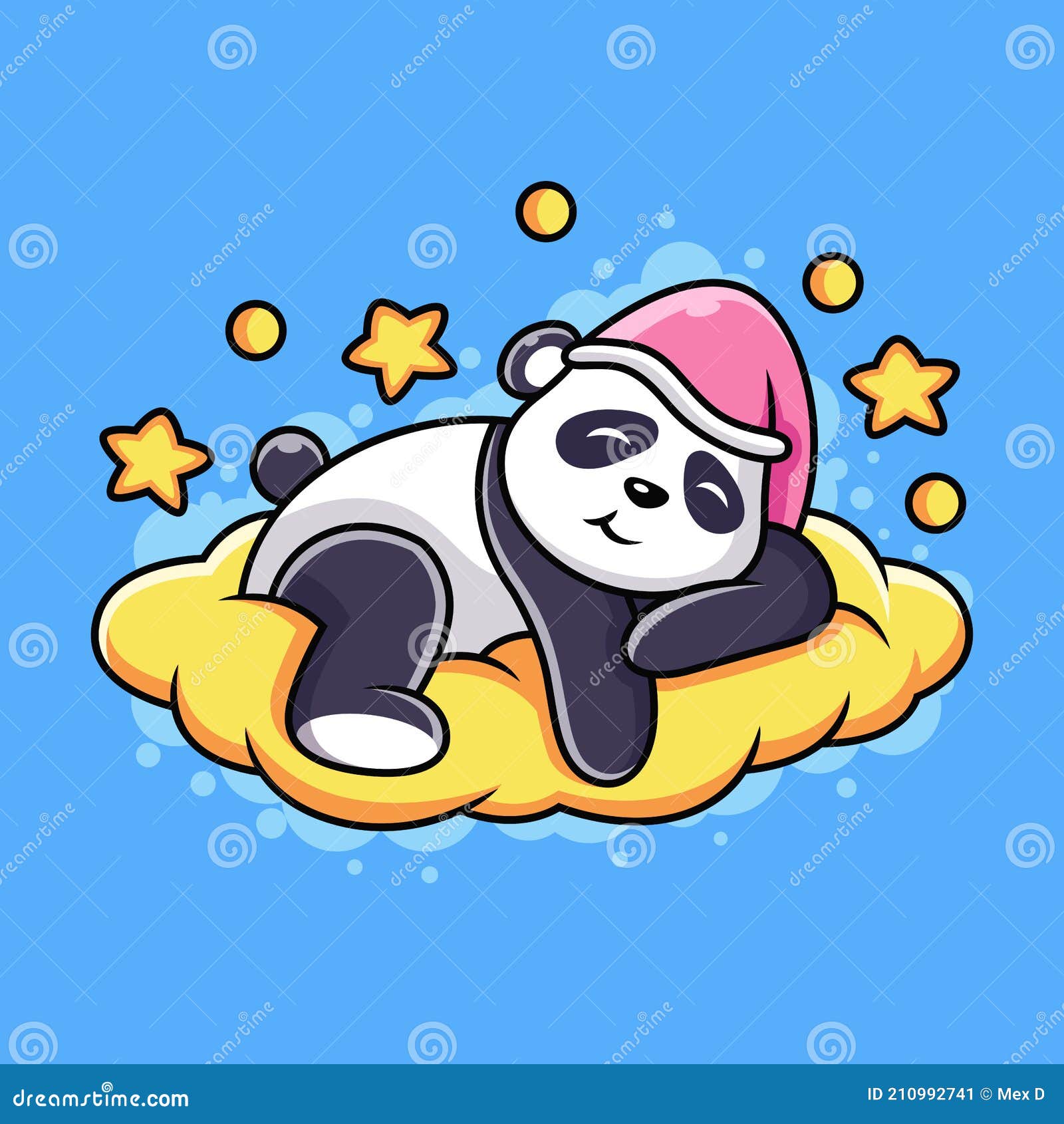 Cara De Panda De Desenho Animado. Ilustração Fofa Do Panda