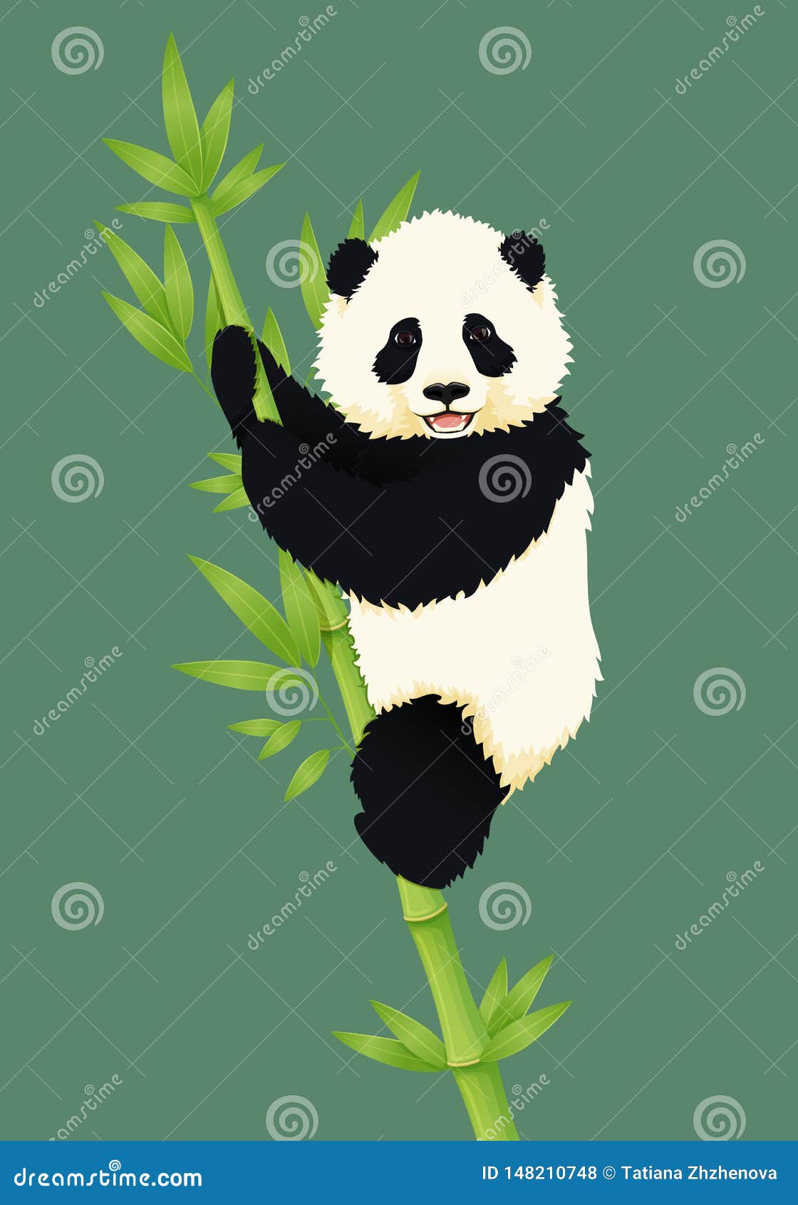 Panda Geant De Sourire Heureux De Bebe Grimpant A L Arbre En Bambou Vert Petit Animal D Ours Chinois Noir Et Blanc Illustration De Vecteur Illustration Du Asiatique Branchement Panda Geant De Sourire Heureux De Bebe Grimpant A L Arbre En Bambou Vert Petit Animal D Ours Chinois Noir Et Blanc Illustration De Vecteur Illustration Du Asiatique Branchement