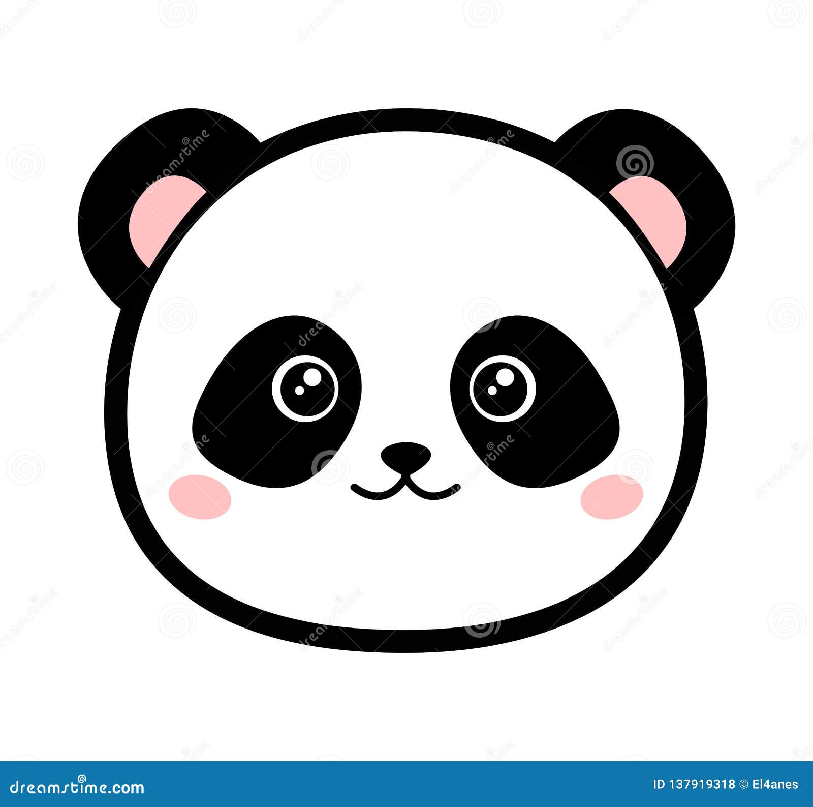Panda Head Icon Stock Vector Illustration Of Graphic 137919318