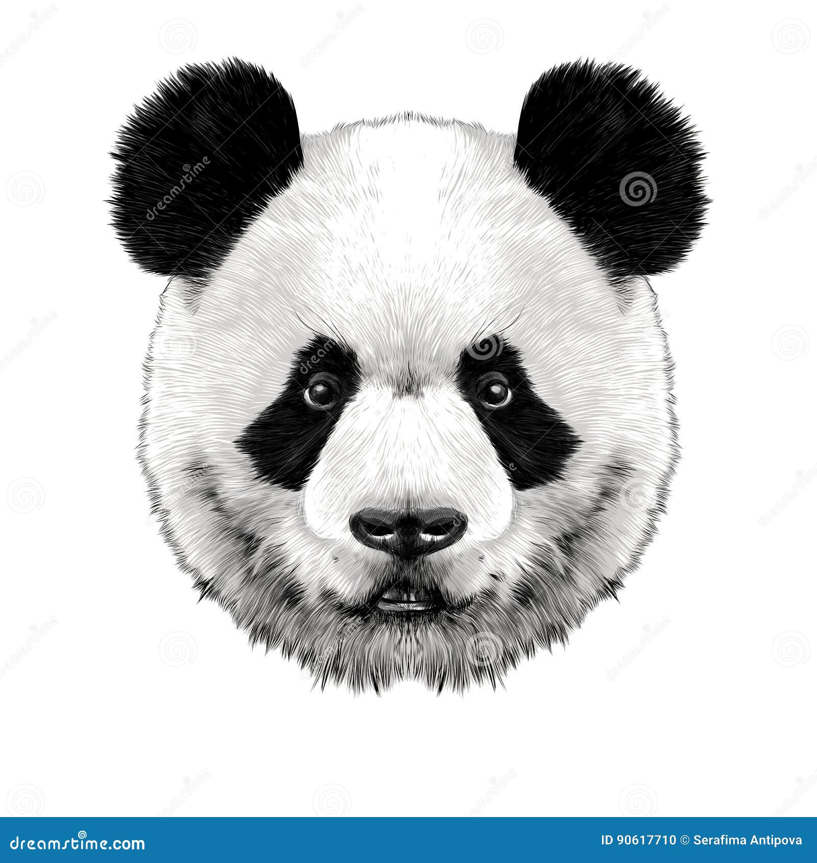 Cute panda with clouds and hearts sketch-style 1254169 Vector Art at  Vecteezy
