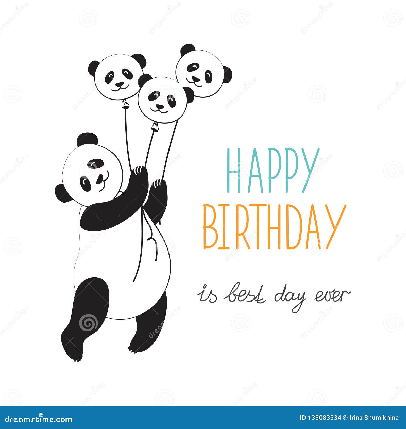Funny Panda in a Hot Air Balloon in Comic Style. Typographic Slogan Happy Birthday. Vector Illustration of Congratulations. Design Stock Vector - Illustration of dream, mammal: 135083534 Funny Panda in a Hot Air Balloon in Comic Style. Typographic Slogan Happy Birthday. Vector Illustration of Congratulations. Design Stock Vector - Illustration of dream, mammal: 135083534