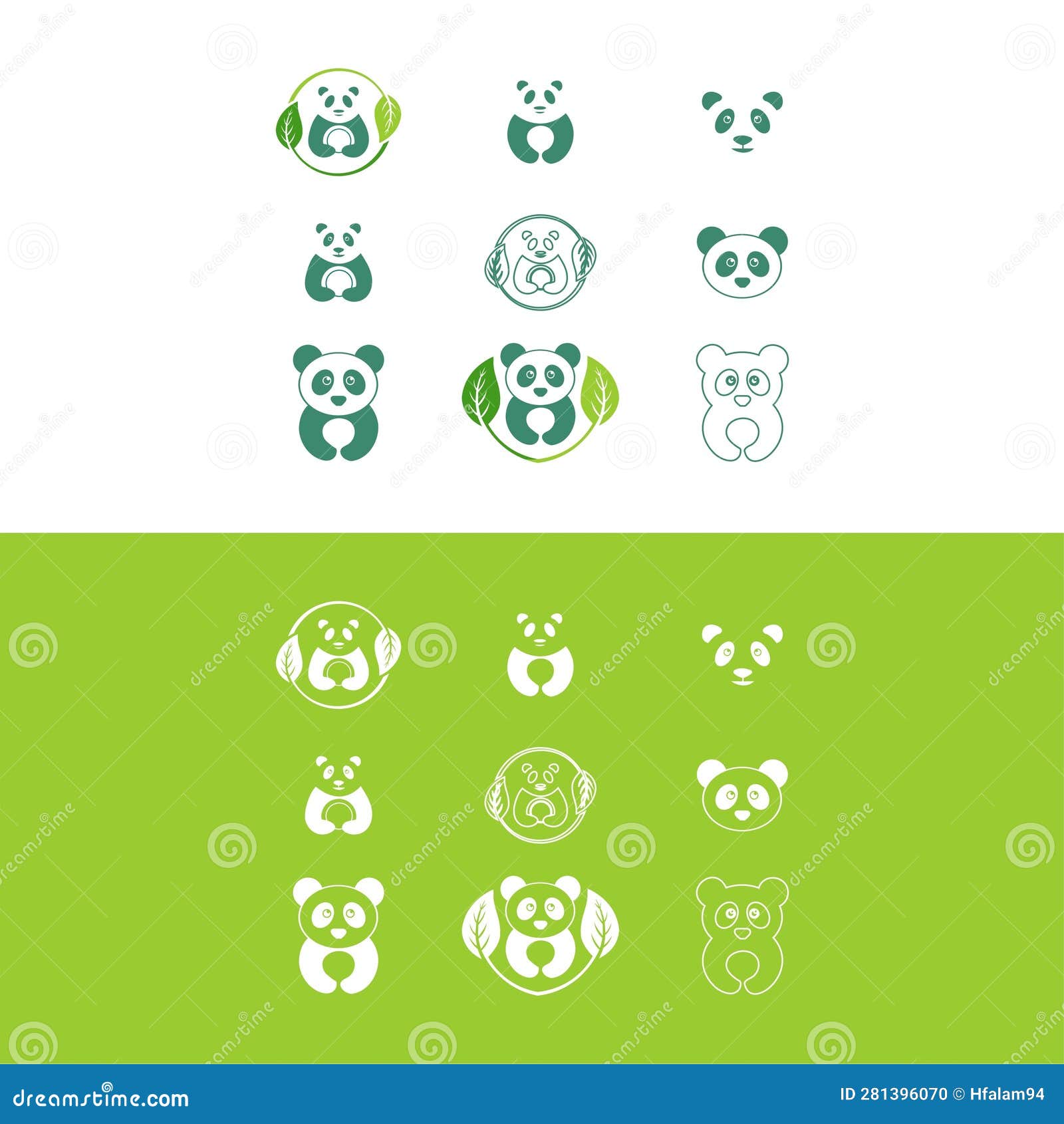 Panda Leaf Logo Design,panda Logo Template,Cute Panda Face,Love Panda ...