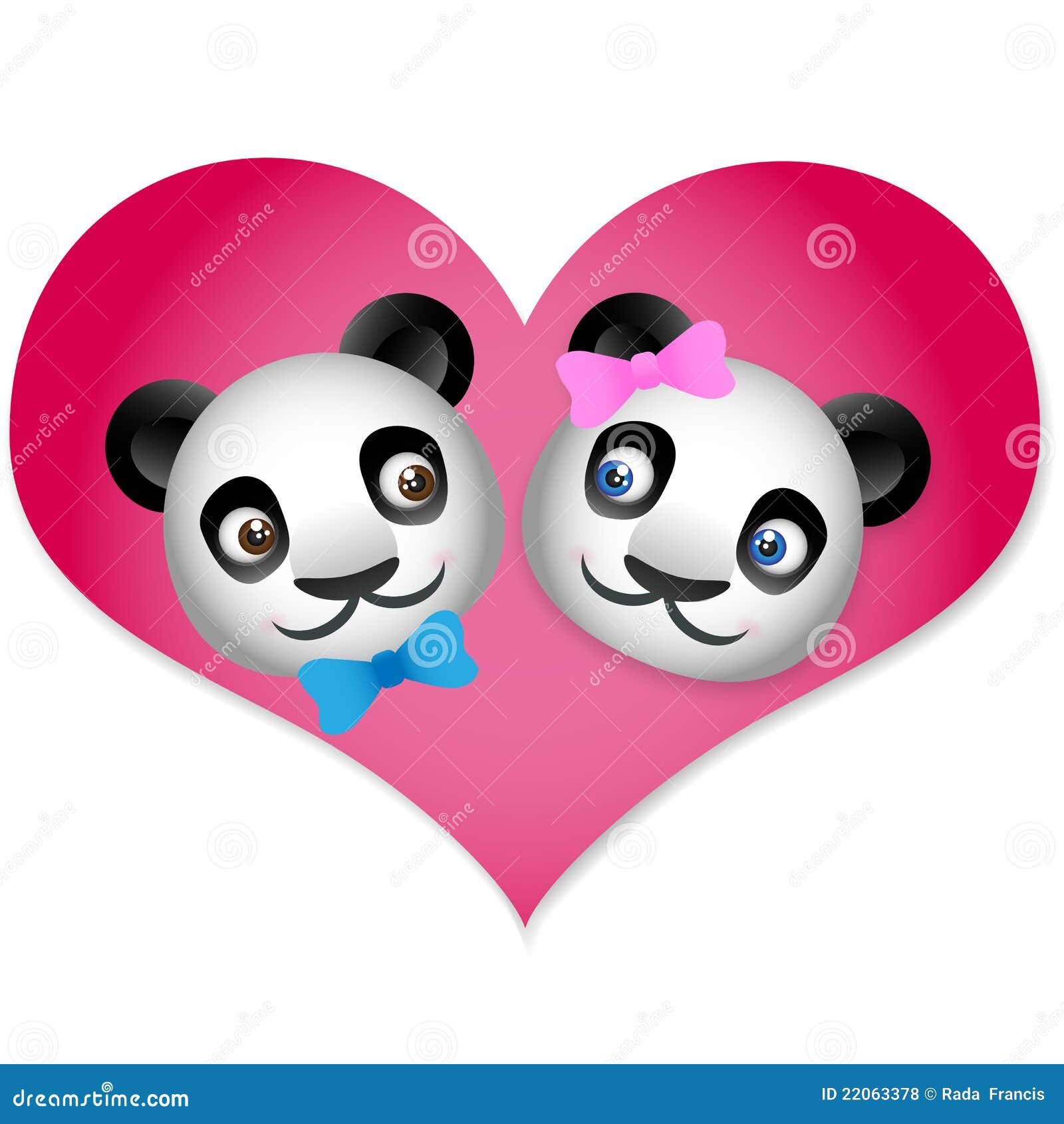 Panda Love stock vector. Illustration of smile, celebrate - 22063378