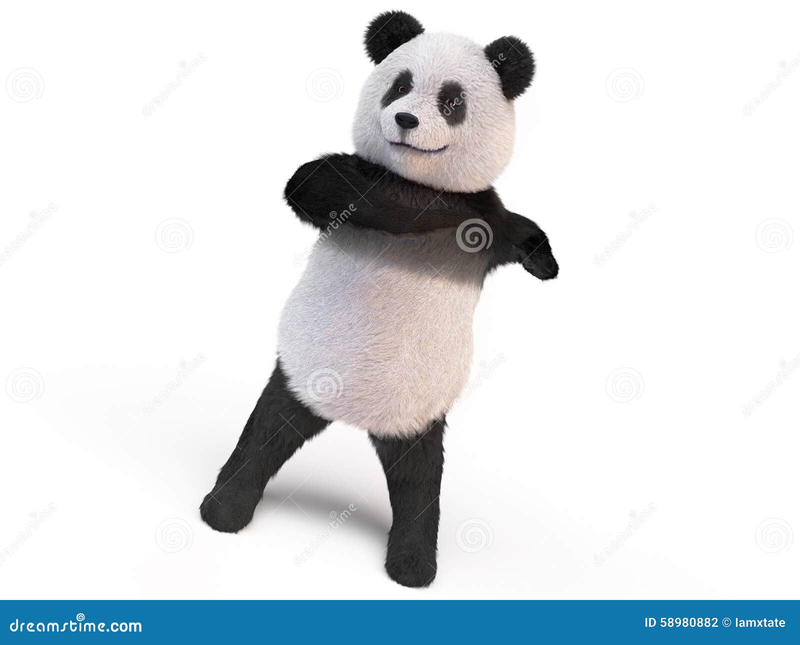 Um rosto de panda com um rosto preto e branco generative ai