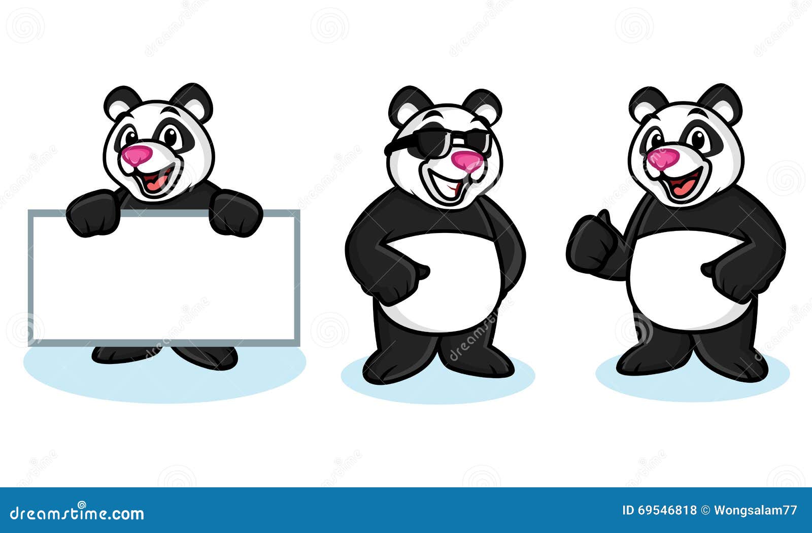 Panda Mascot Vector happy stock vector. Illustration of expression